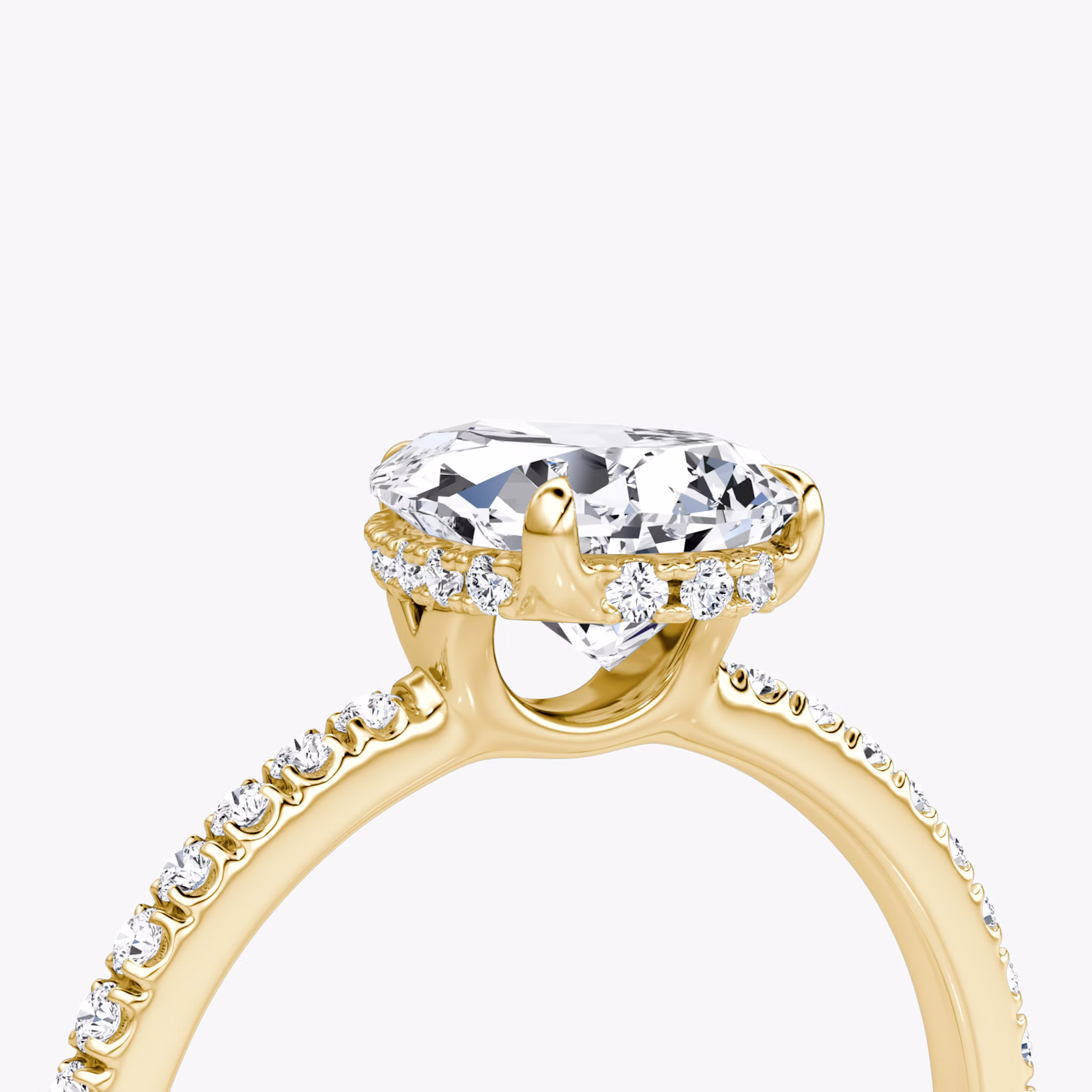 The Signature | Pear | 18k | Yellow Gold | bandAccent: Pavé | bandWidth: standard | hiddenHalo: yes | diamondOrientation: vertical | caratWeight: other