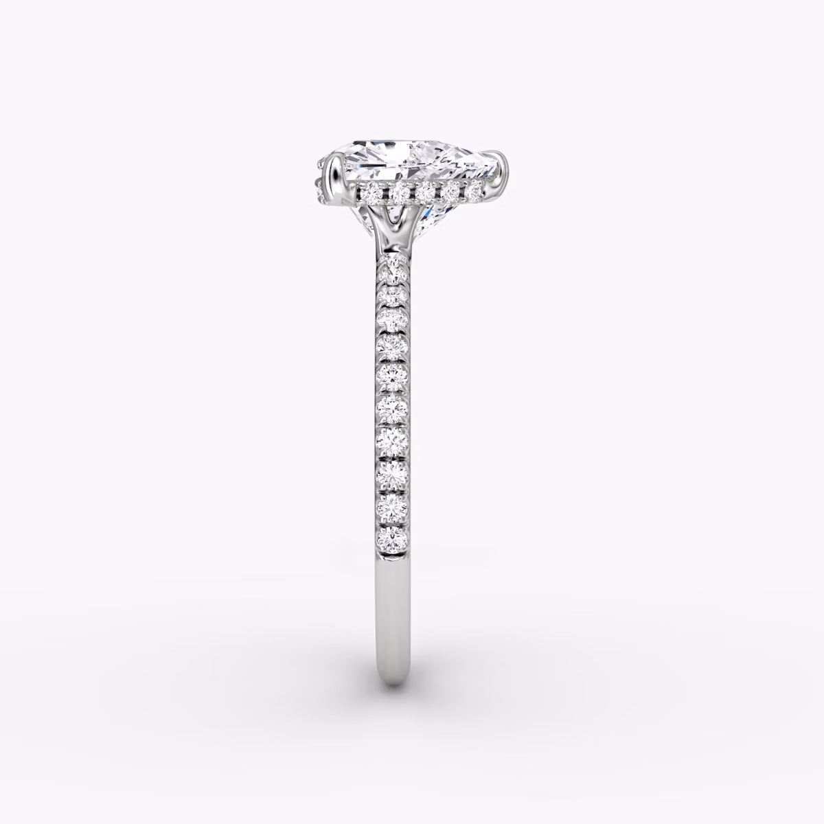 The Signature | Trillion | Platinum | bandAccent: Pavé | bandWidth: standard | hiddenHalo: yes | diamondOrientation: vertical | caratWeight: other