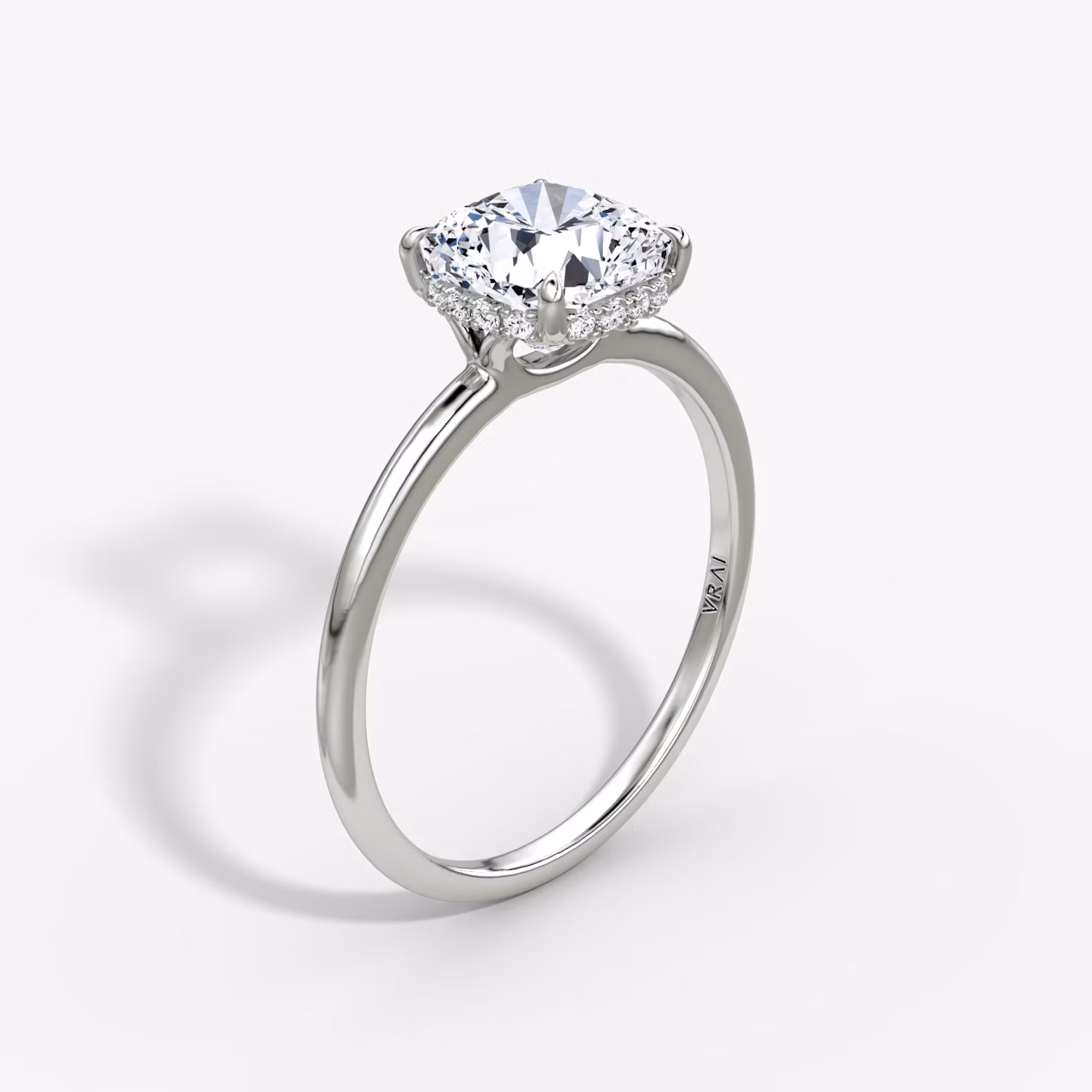 The Signature Cushion | White Gold