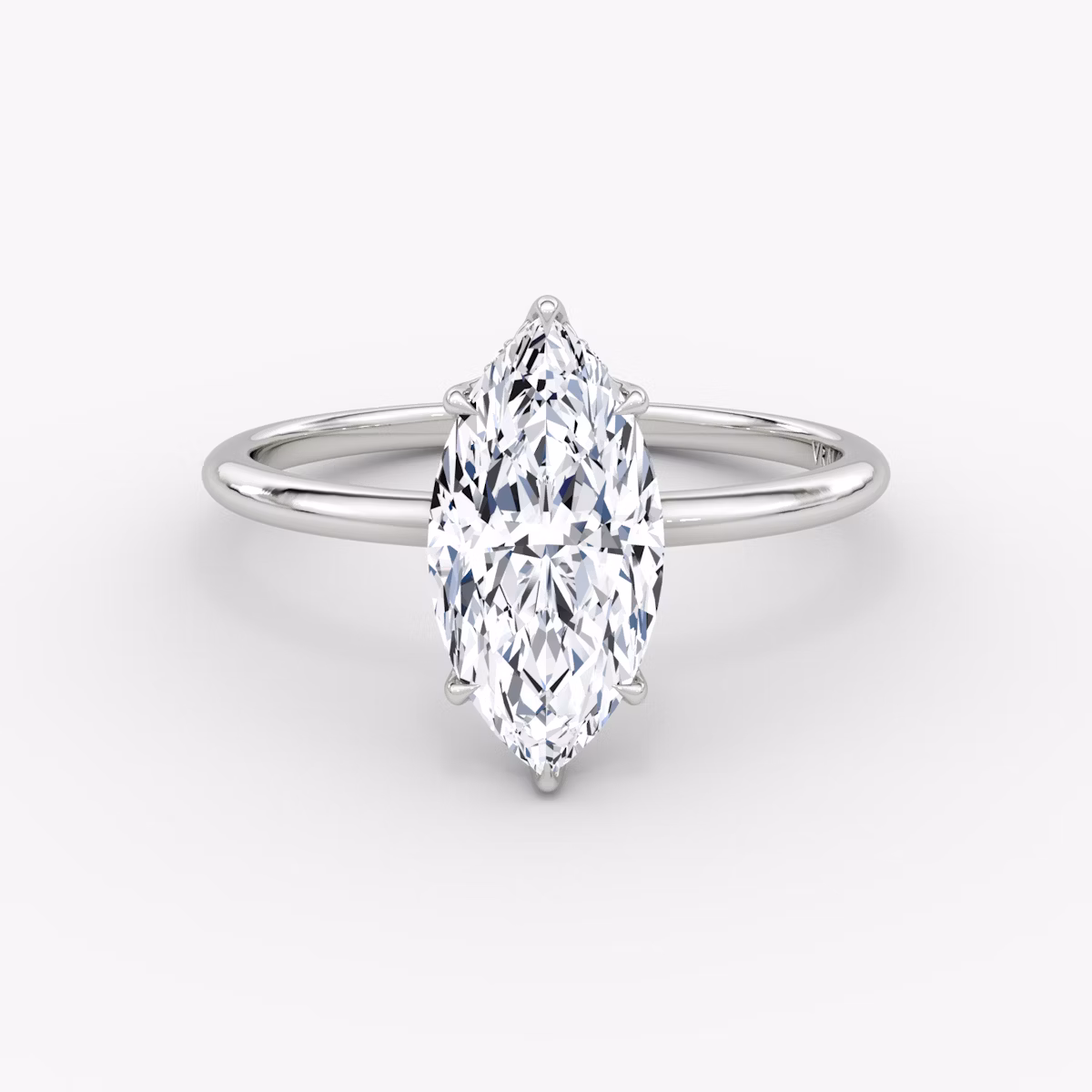 The Signature | Marquise | Platinum | bandAccent: Plain | bandWidth: standard | hiddenHalo: yes | diamondOrientation: vertical | caratWeight: other