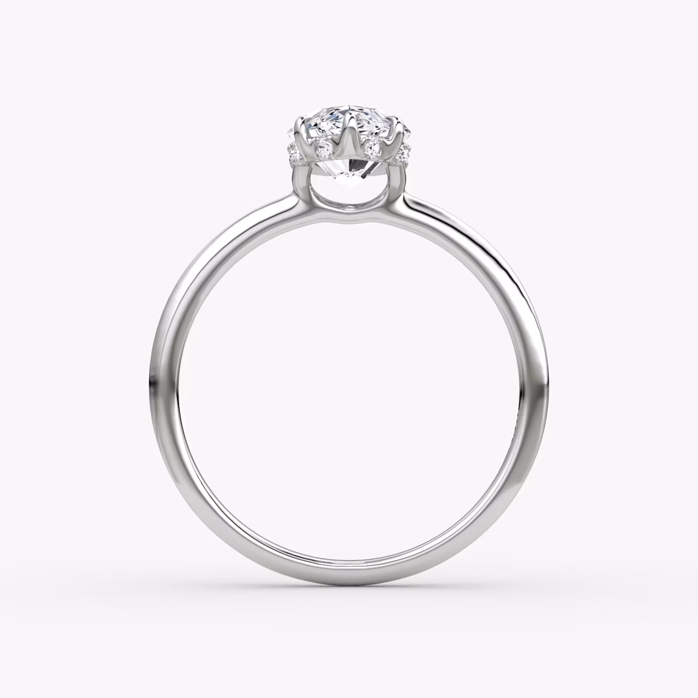 The Signature | Marquise | 18k | White Gold | bandAccent: Plain | bandWidth: standard | hiddenHalo: yes | diamondOrientation: vertical | caratWeight: other