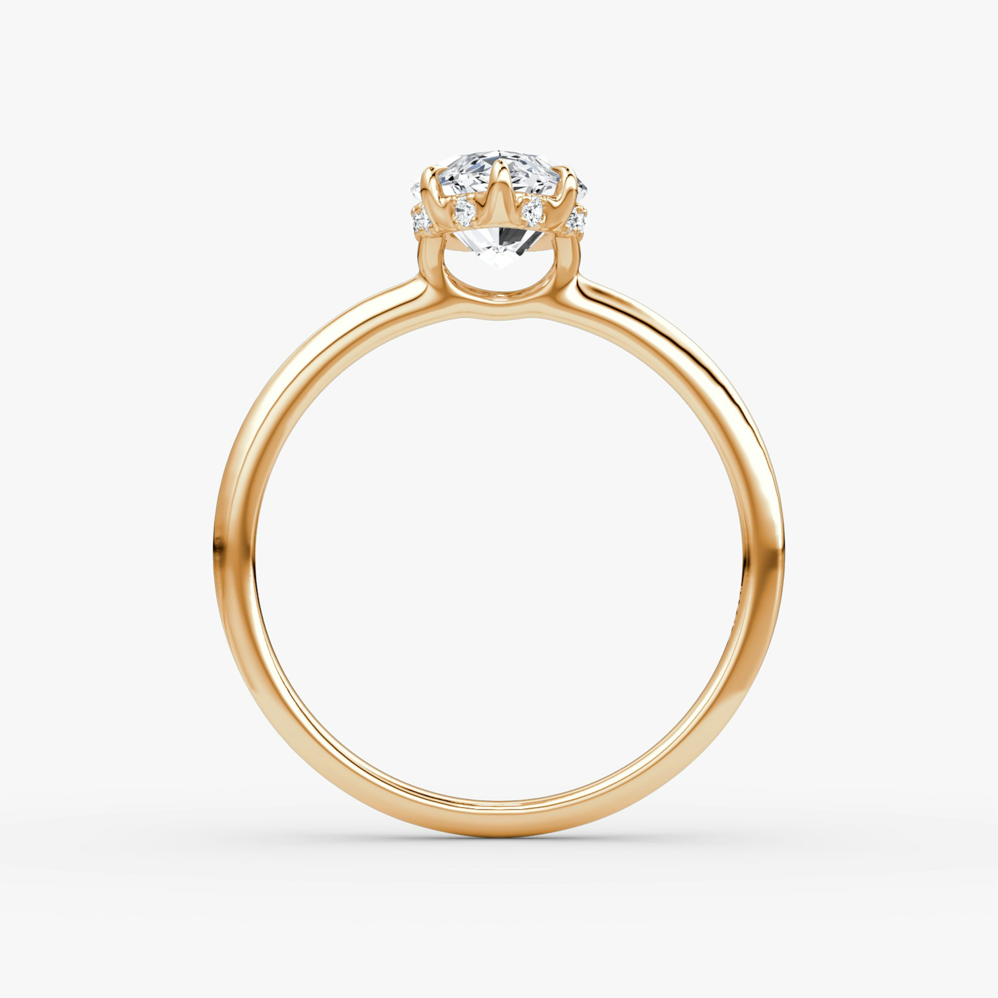 The Signature | Marquise | 14k | Rose Gold | bandAccent: Plain | bandWidth: standard | hiddenHalo: yes | diamondOrientation: vertical | caratWeight: other