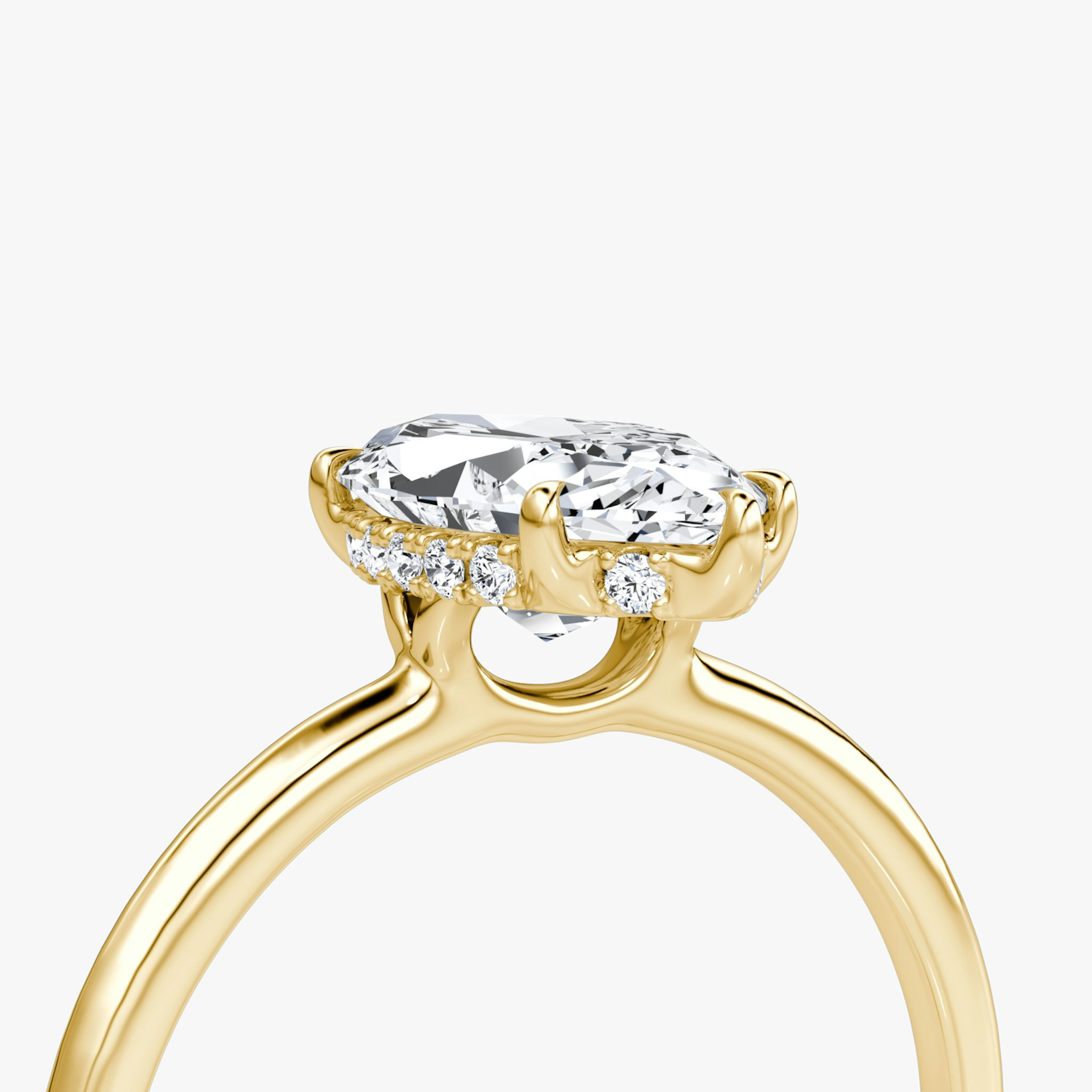 The Signature | Marquise | 18k | Yellow Gold | bandAccent: Plain | bandWidth: standard | hiddenHalo: yes | diamondOrientation: vertical | caratWeight: other