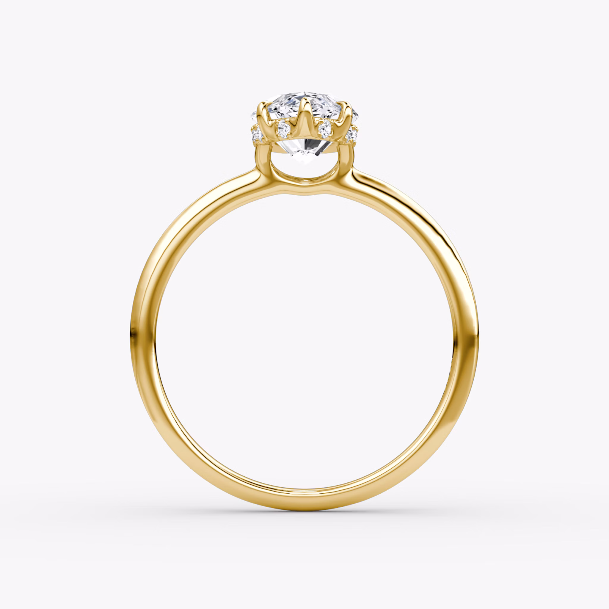 The Signature | Marquise | 18k | Yellow Gold | bandAccent: Plain | bandWidth: standard | hiddenHalo: yes | diamondOrientation: vertical | caratWeight: other