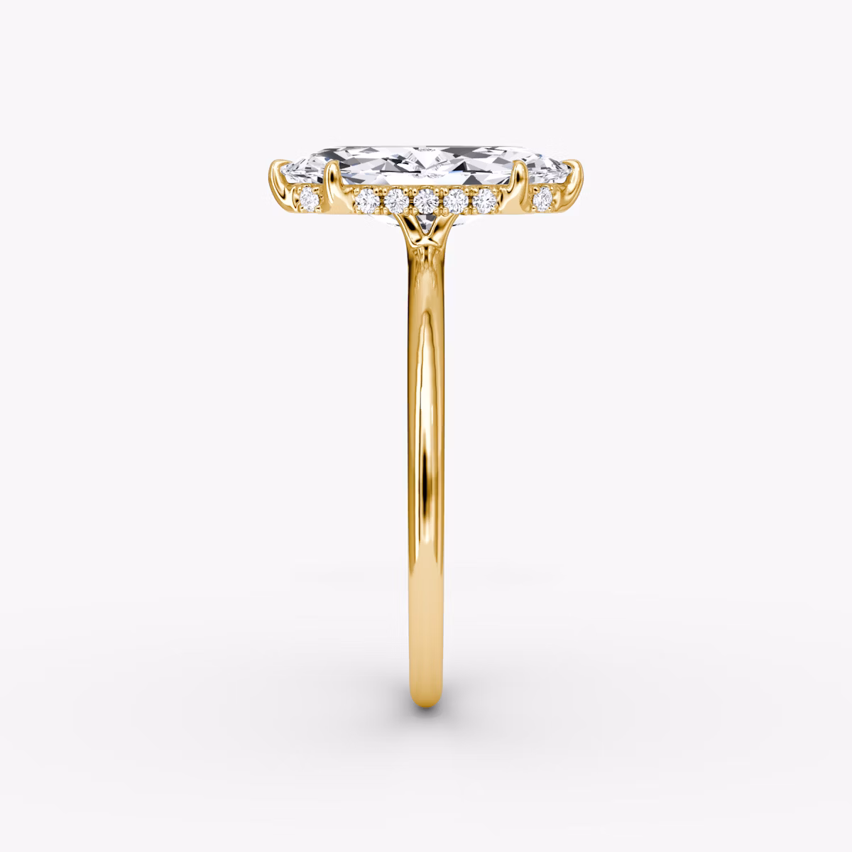 The Signature | Marquise | 18k | Yellow Gold | bandAccent: Plain | bandWidth: standard | hiddenHalo: yes | diamondOrientation: vertical | caratWeight: other