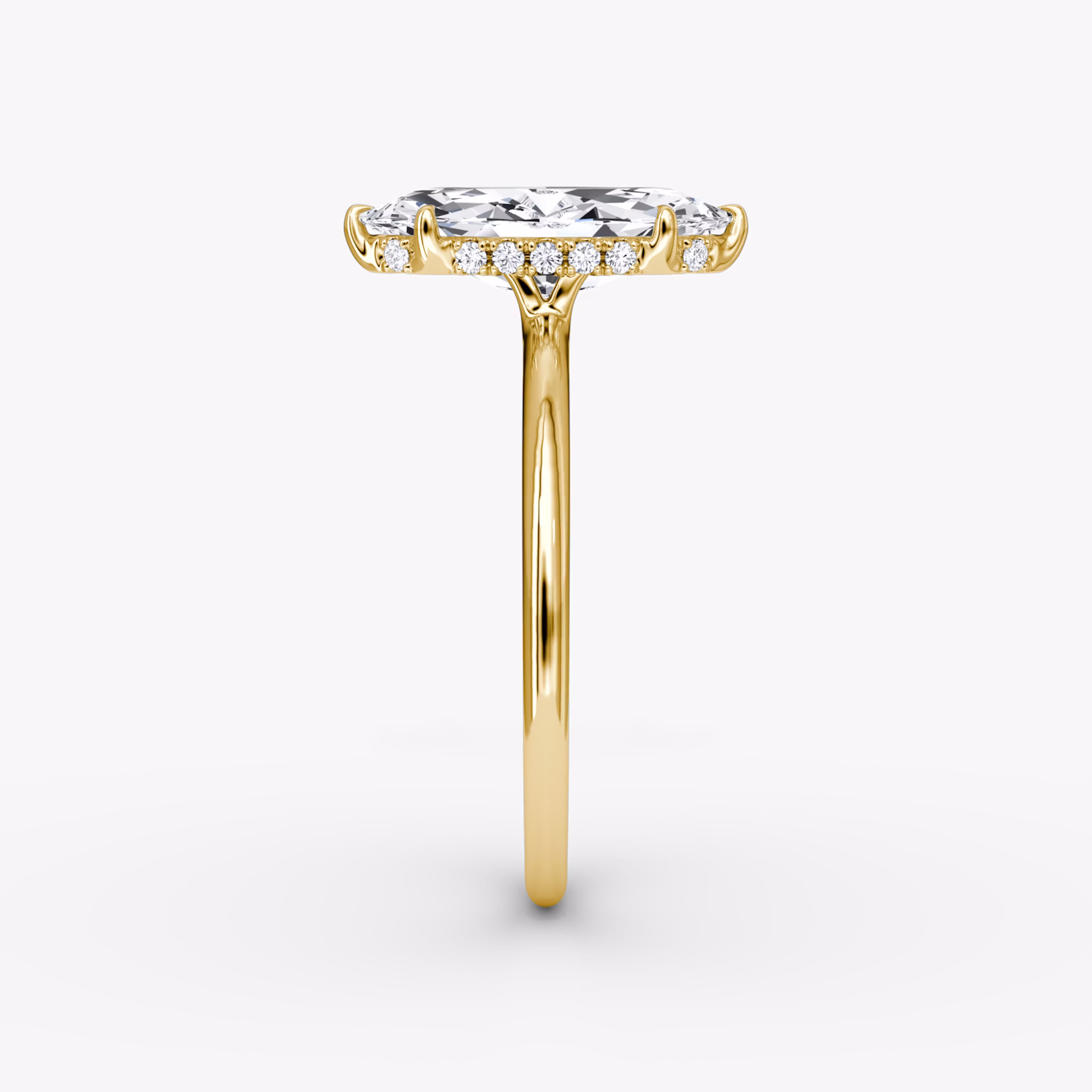 The Signature | Marquise | 18k | Yellow Gold | bandAccent: Plain | bandWidth: standard | hiddenHalo: yes | diamondOrientation: vertical | caratWeight: other