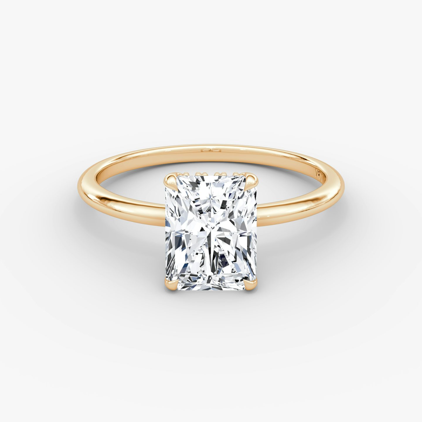 Signature | Radiant | 14k | Roségold | bandAccent: Ohne Pavé-Besatz | bandWidth: standard | hiddenHalo: yes | diamondOrientation: vertical | caratWeight: other