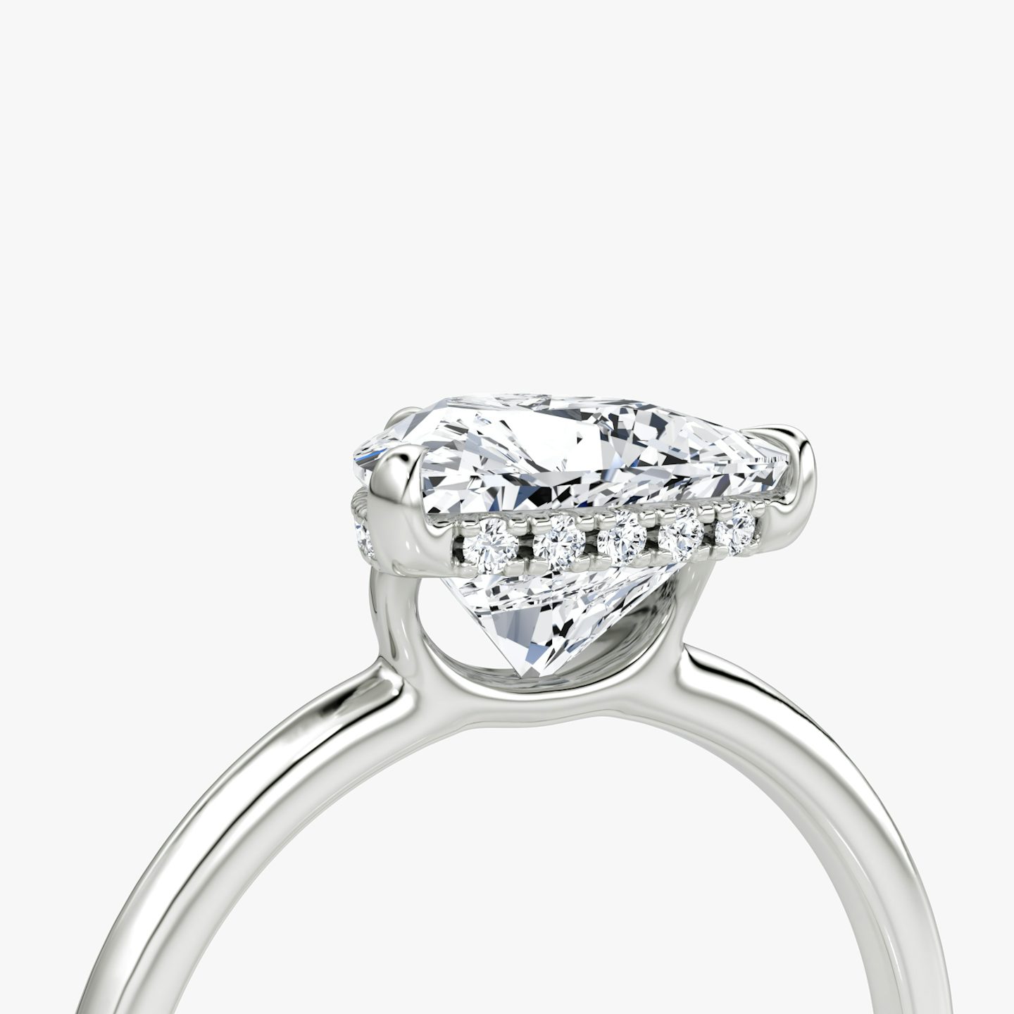 The Signature | Trillion | Platinum | bandAccent: Plain | bandWidth: standard | hiddenHalo: yes | diamondOrientation: horizontal | caratWeight: other