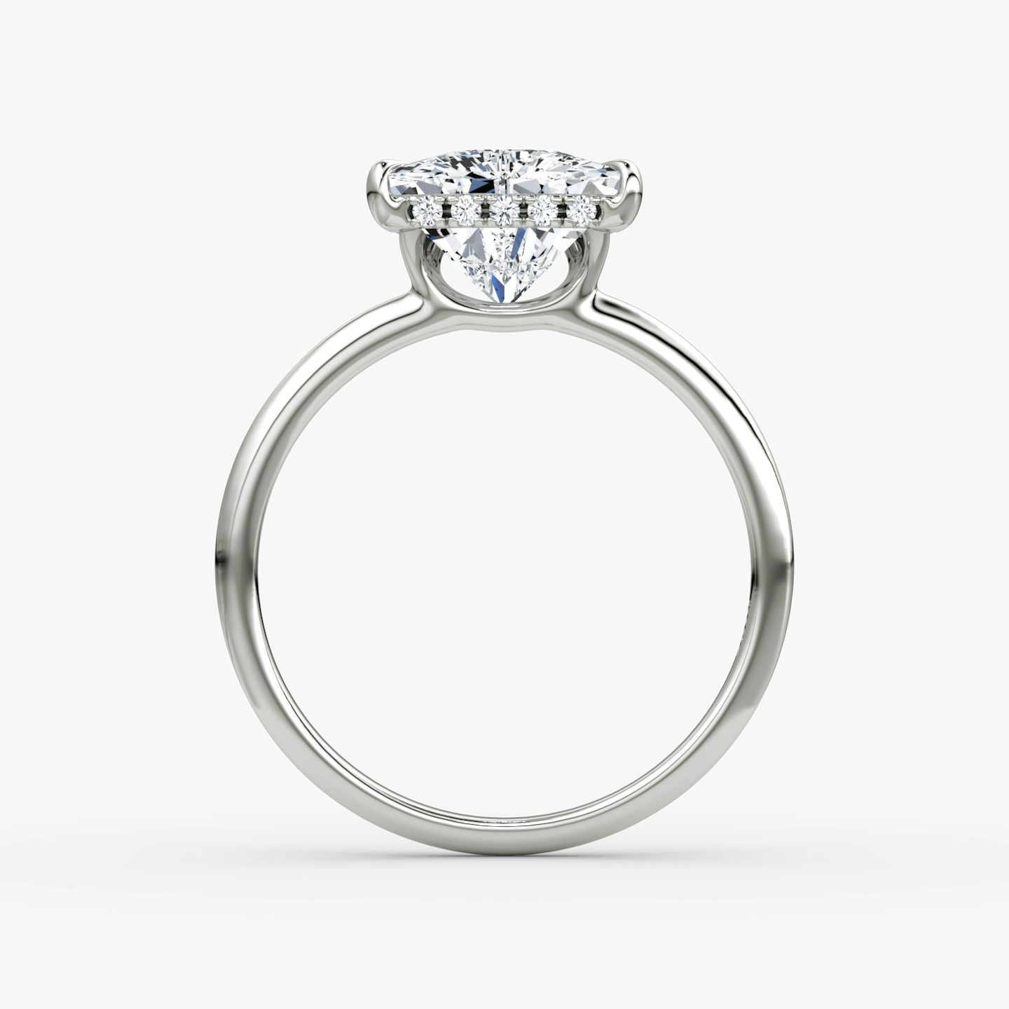 The Signature | Trillion | Platinum | bandAccent: Plain | bandWidth: standard | hiddenHalo: yes | diamondOrientation: horizontal | caratWeight: other