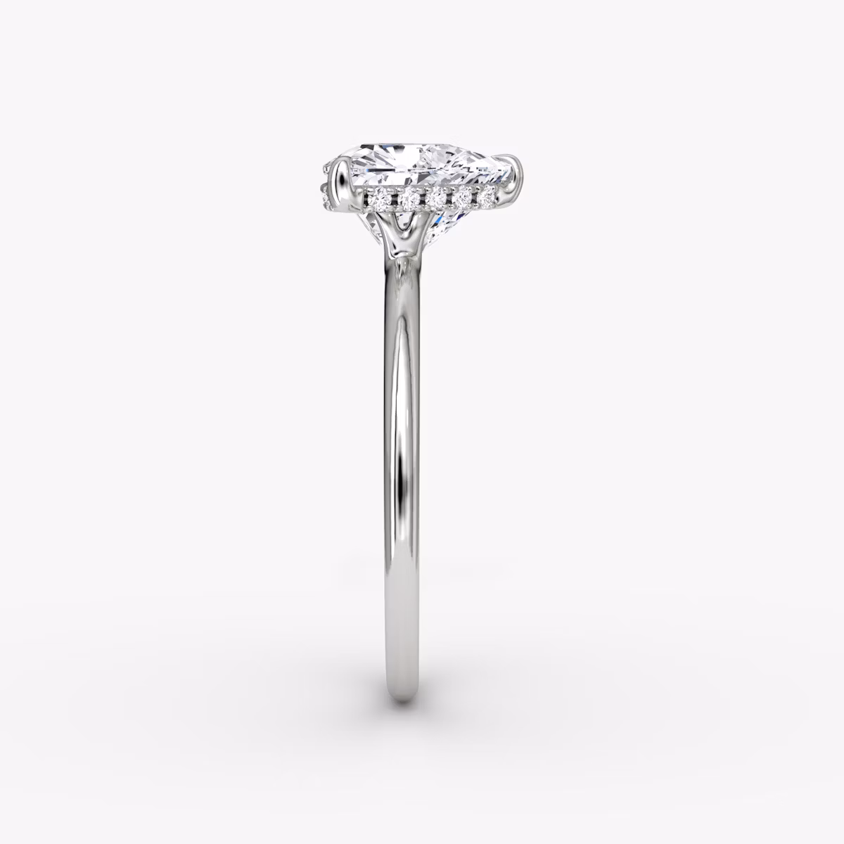 The Signature | Trillion | Platinum | bandAccent: Plain | bandWidth: standard | hiddenHalo: yes | diamondOrientation: vertical | caratWeight: other