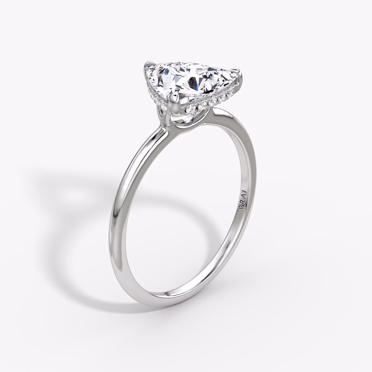 The Signature | Trillion | Platinum | bandAccent: Plain | bandWidth: standard | hiddenHalo: yes | diamondOrientation: vertical | caratWeight: other