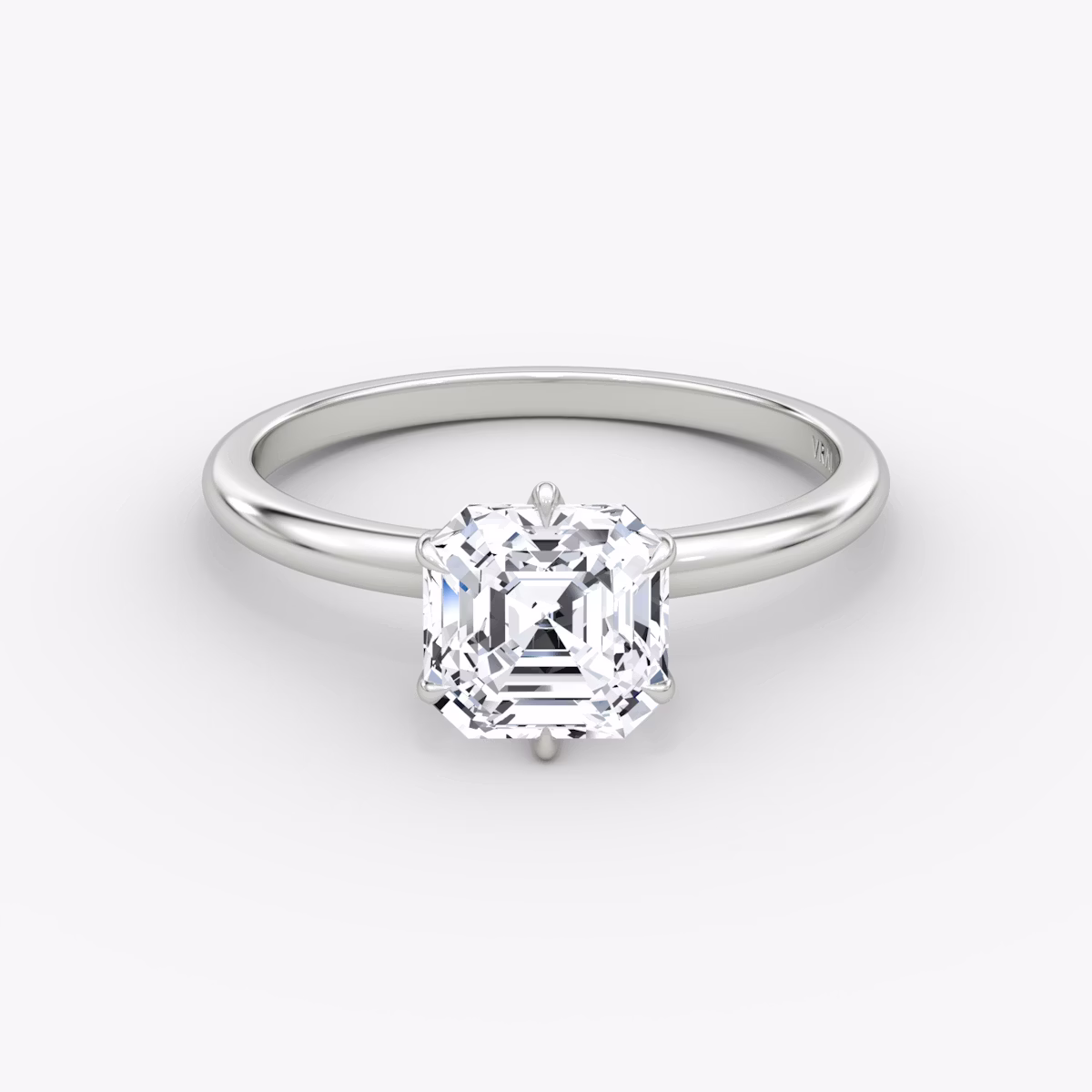 V | Asscher | Platine | bandAccent: Simple | diamondOrientation: vertical | caratWeight: other