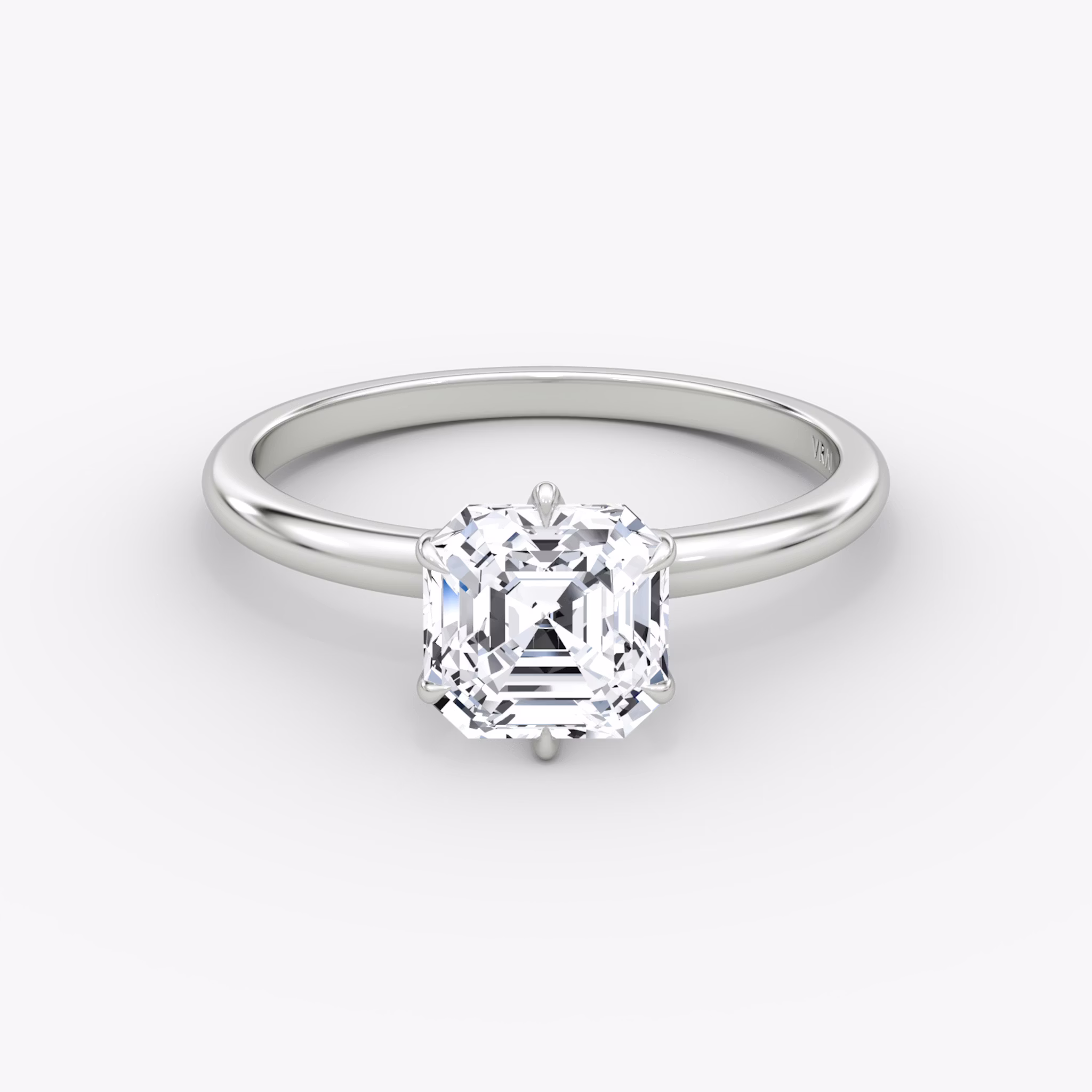 V | Asscher | 18k | Weißgold | bandAccent: Ohne Pavé-Besatz | diamondOrientation: vertical | caratWeight: other