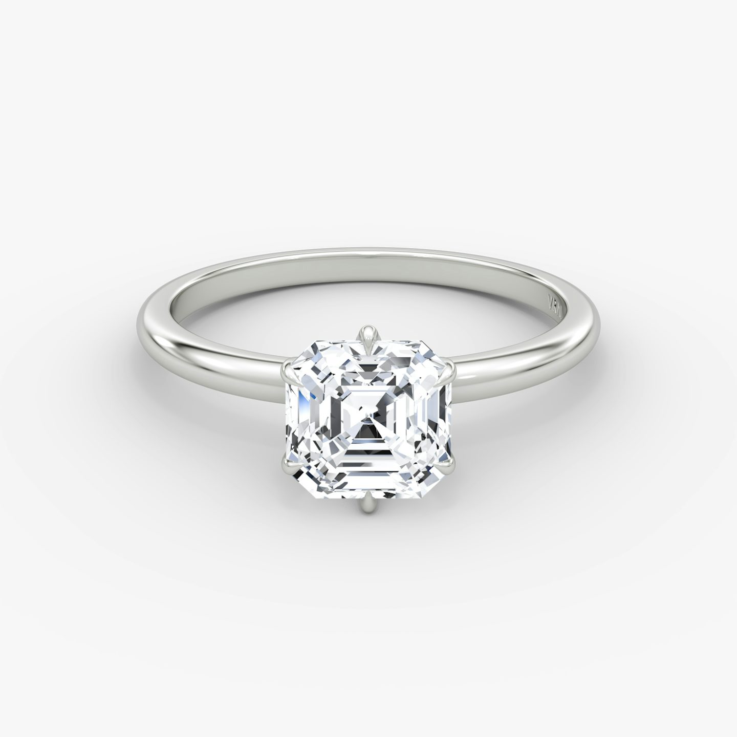 V | Asscher | Platine | bandAccent: Simple | diamondOrientation: vertical | caratWeight: other