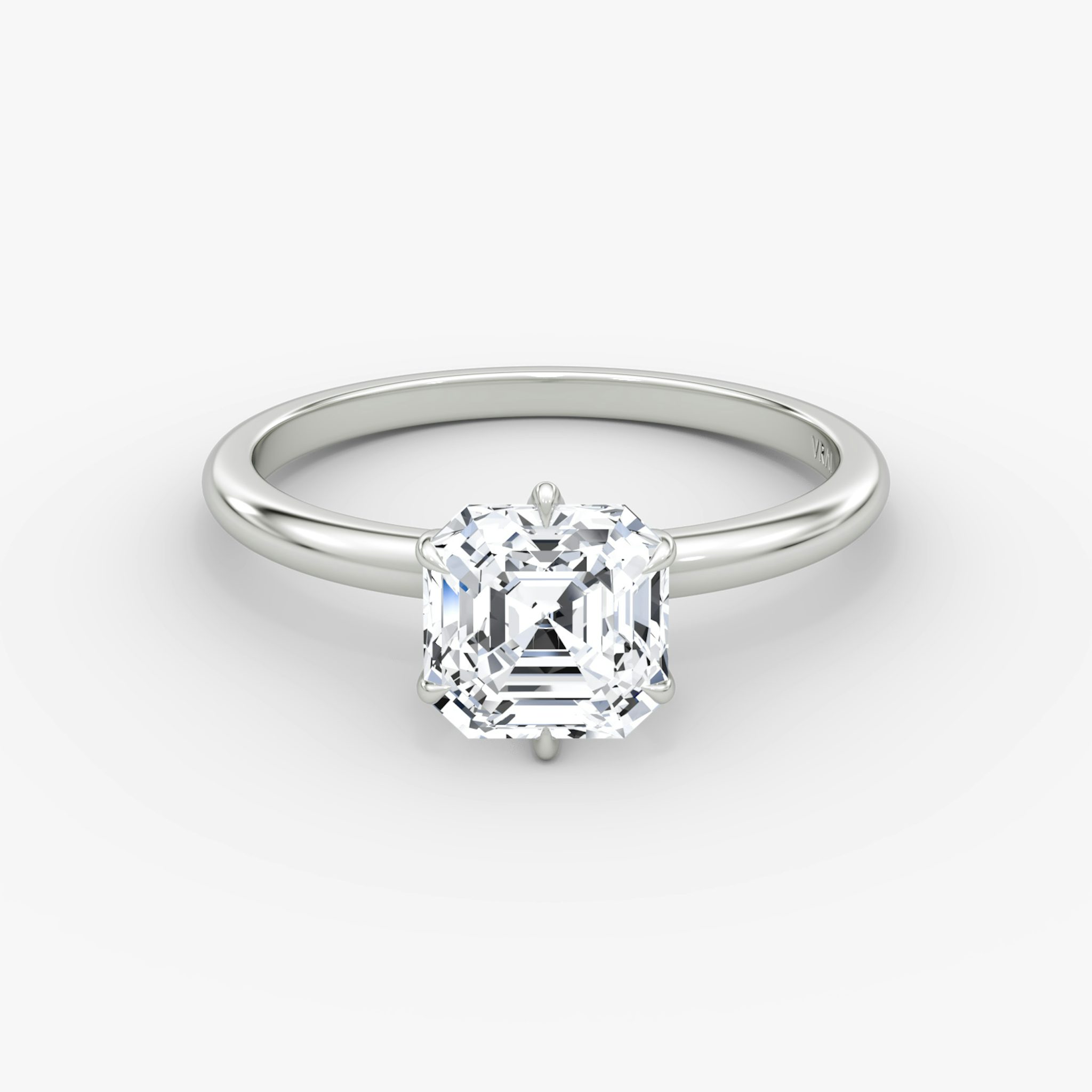 V | Asscher | 18k | Weißgold | bandAccent: Ohne Pavé-Besatz | diamondOrientation: vertical | caratWeight: other