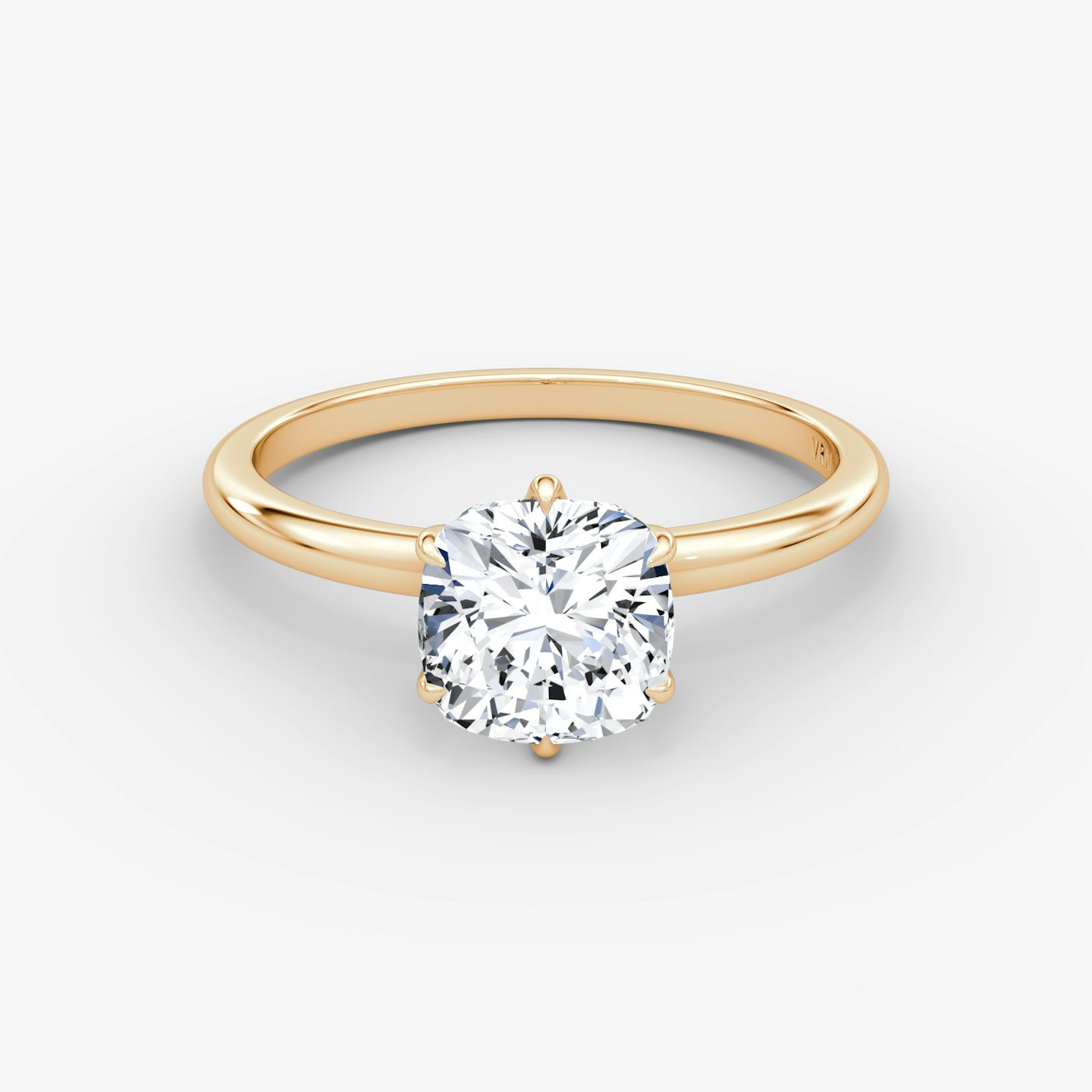 V | Cojín | 14k | Oro rosa | bandAccent: Simple | diamondOrientation: vertical | caratWeight: other
