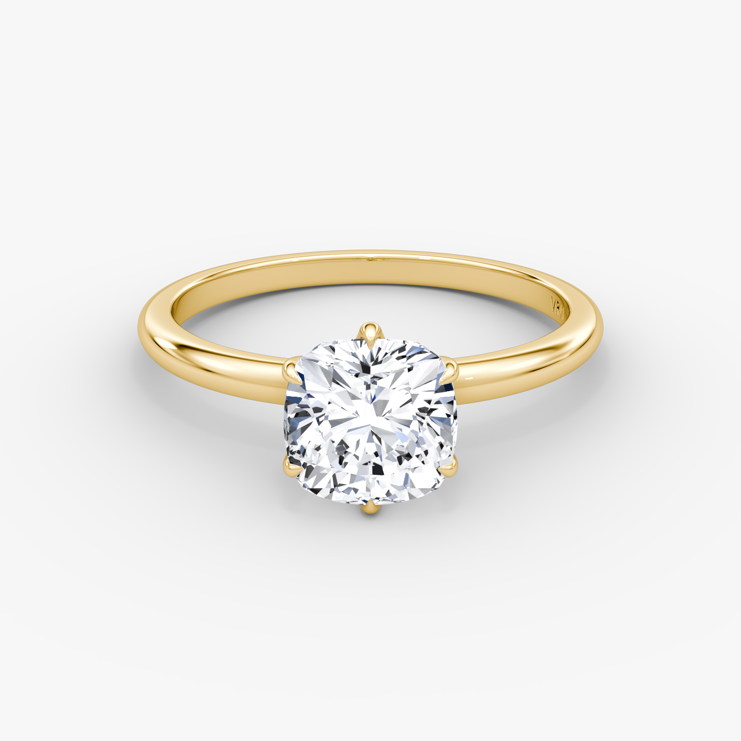 V | Cojín | 18k | Oro amarillo | bandAccent: Simple | diamondOrientation: vertical | caratWeight: other