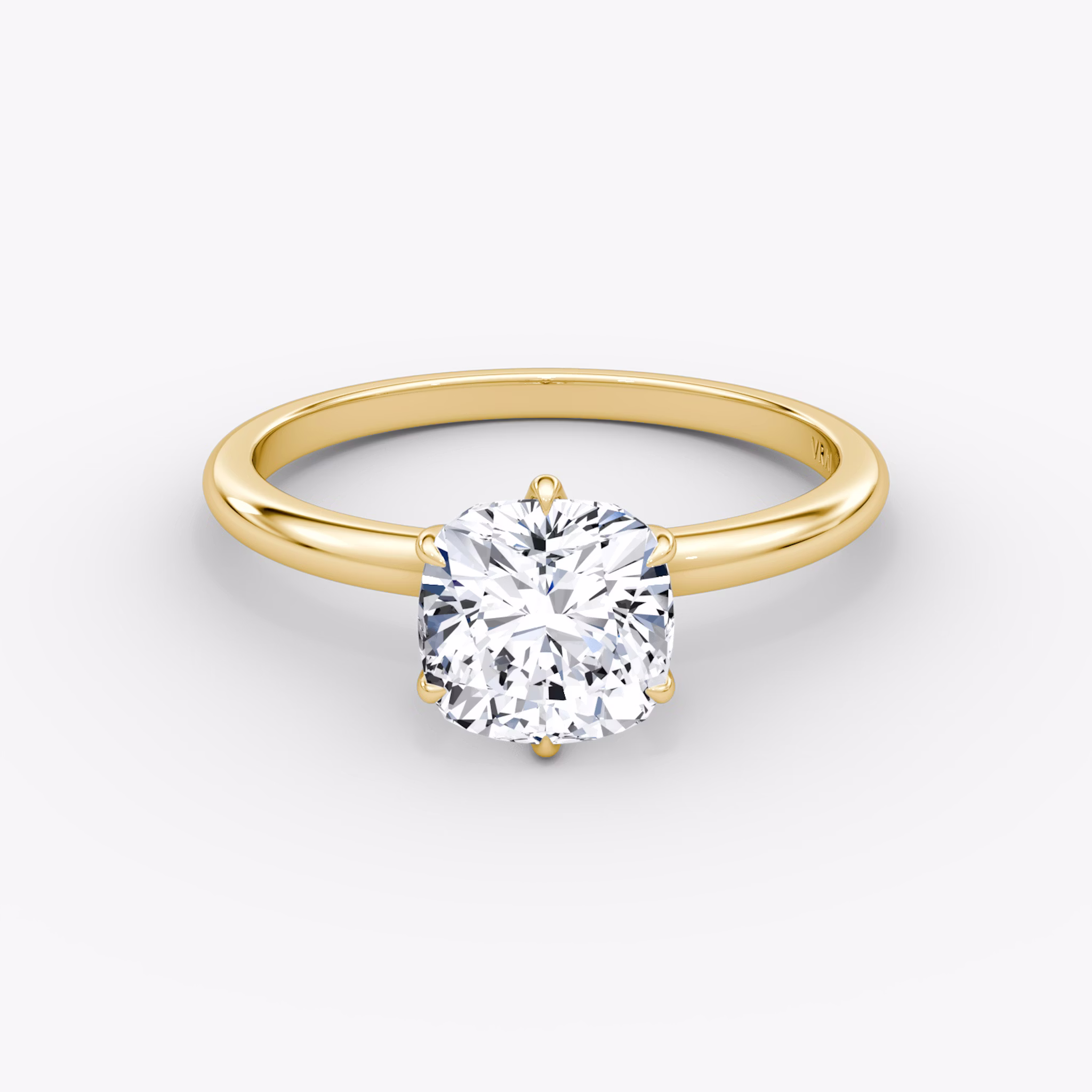 V | Cushion | 18k | Gelbgold | bandAccent: Ohne Pavé-Besatz | diamondOrientation: vertical | caratWeight: other