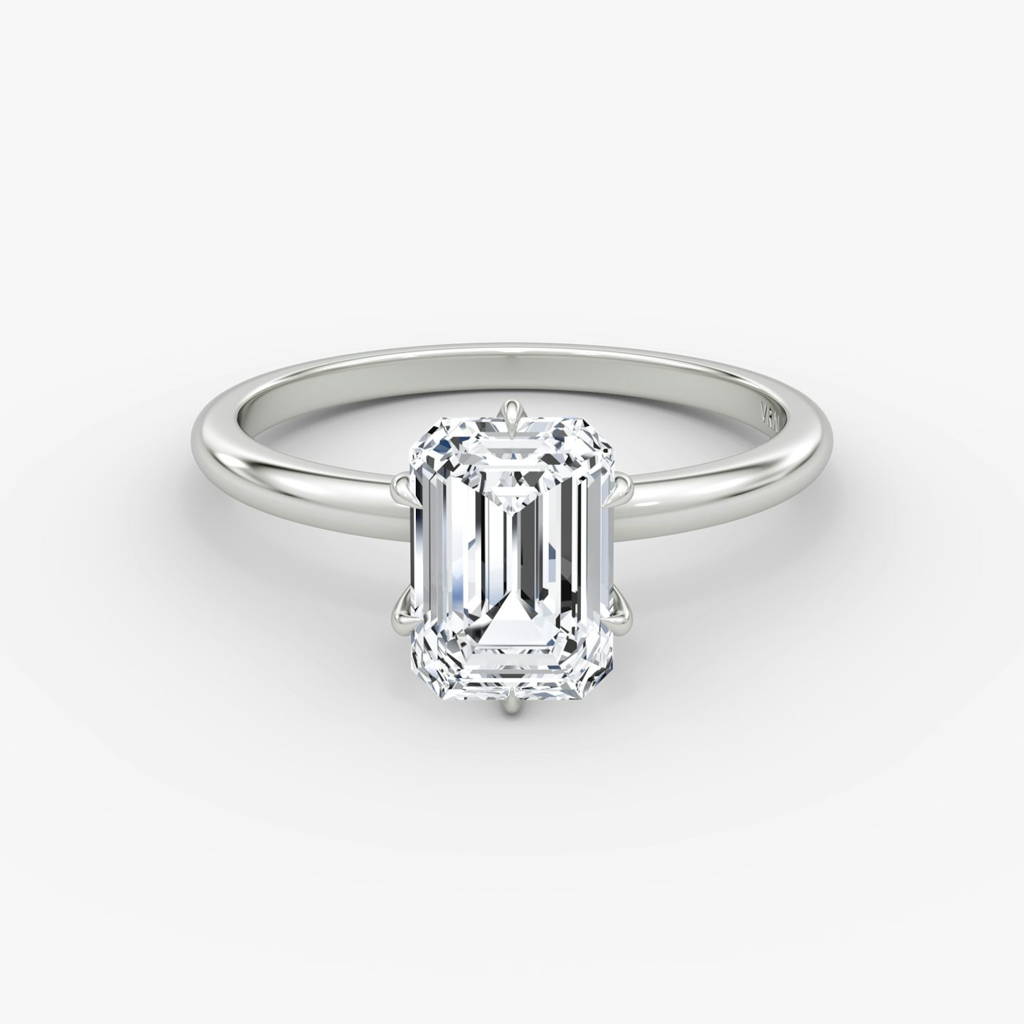 V | Esmeralda | 18k | Oro blanco | bandAccent: Simple | diamondOrientation: vertical | caratWeight: other