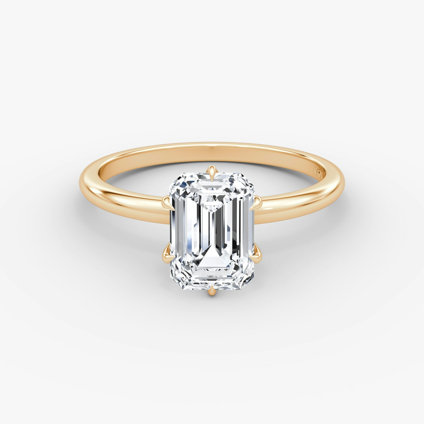 V | Esmeralda | 14k | Oro rosa | bandAccent: Simple | diamondOrientation: vertical | caratWeight: other