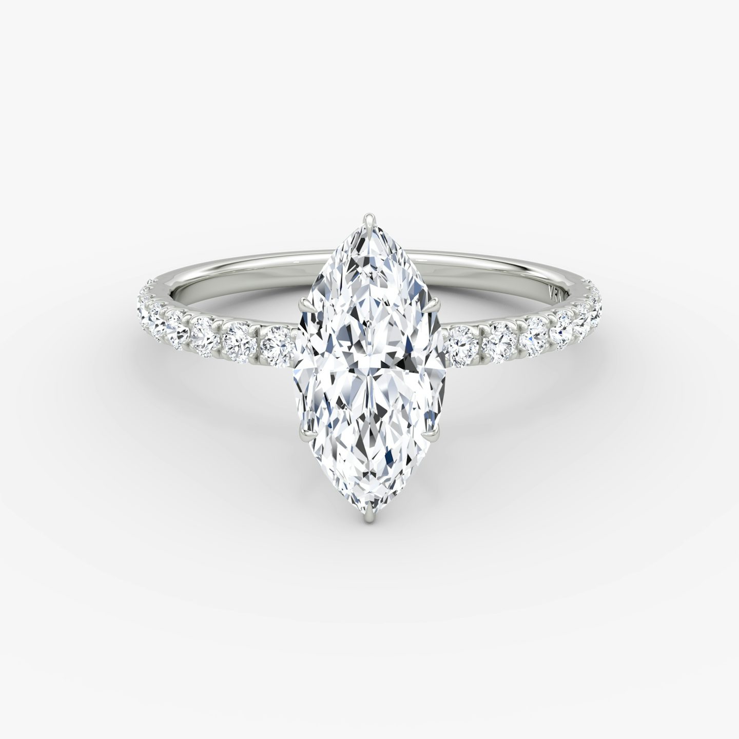 V | Marquise | Platino | bandAccent: Pavé | diamondOrientation: vertical | caratWeight: other