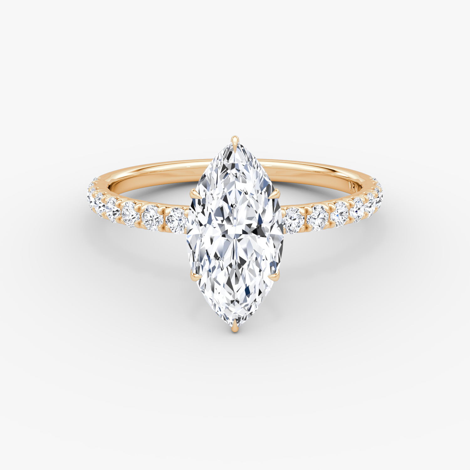 V | Marquise | 14k | Oro rosa | bandAccent: Pavé | diamondOrientation: vertical | caratWeight: other