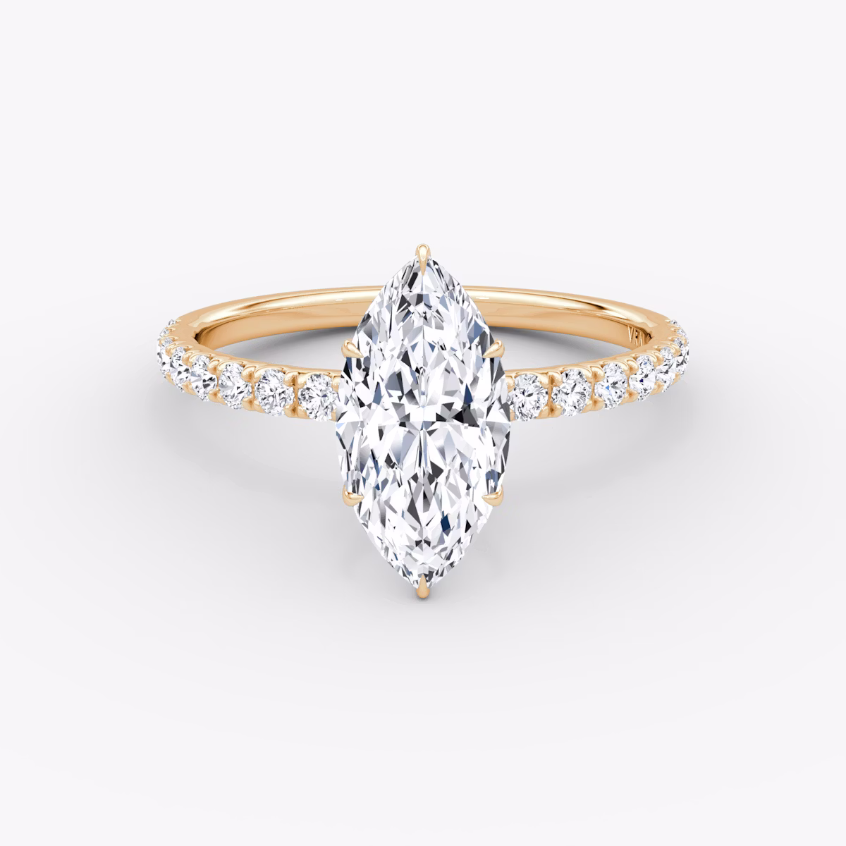 V | Marquise | 14k | Oro rosa | bandAccent: Pavé | diamondOrientation: vertical | caratWeight: other