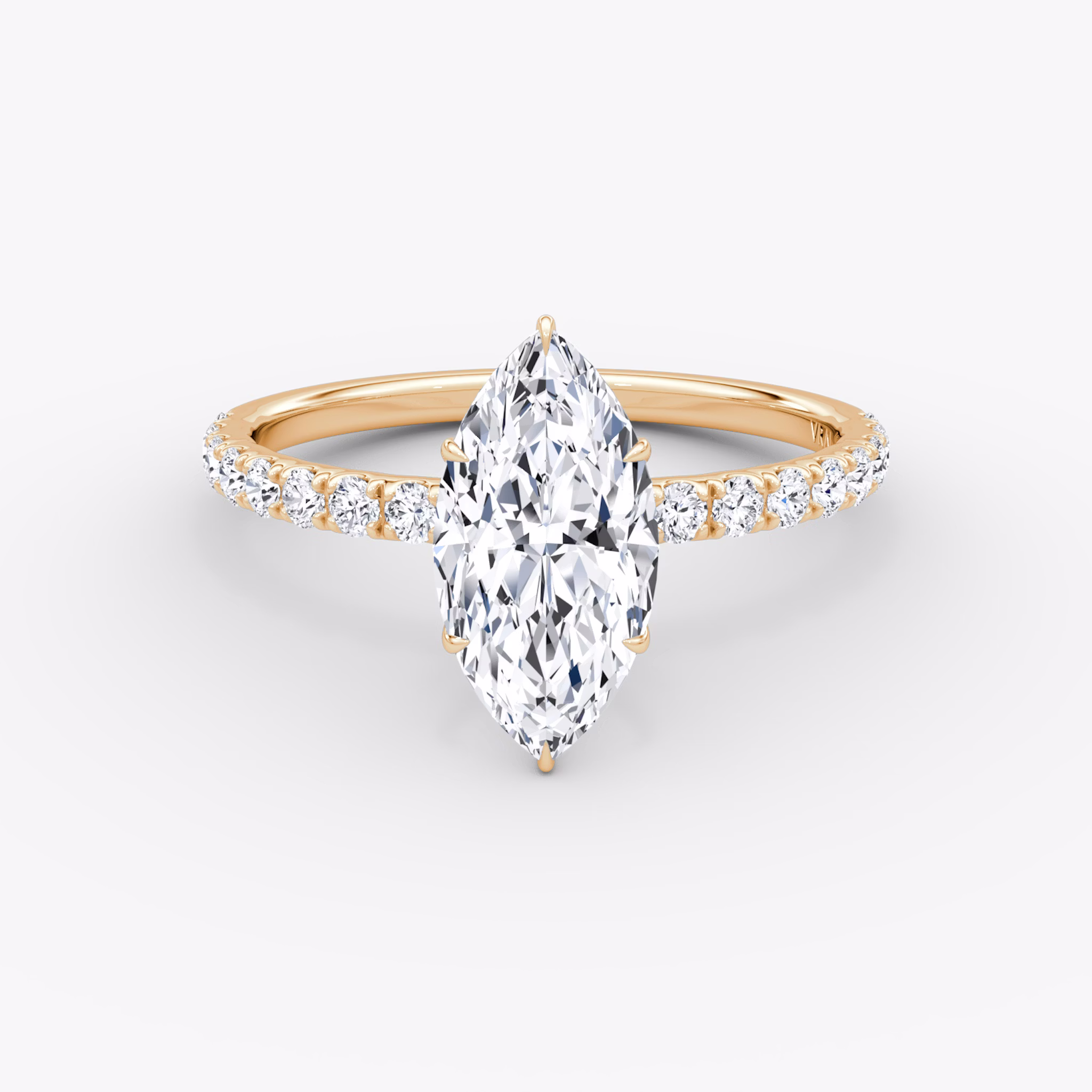 V | Marquise | 14k | Roségold | bandAccent: Mit Pavé-Besatz | diamondOrientation: vertical | caratWeight: other