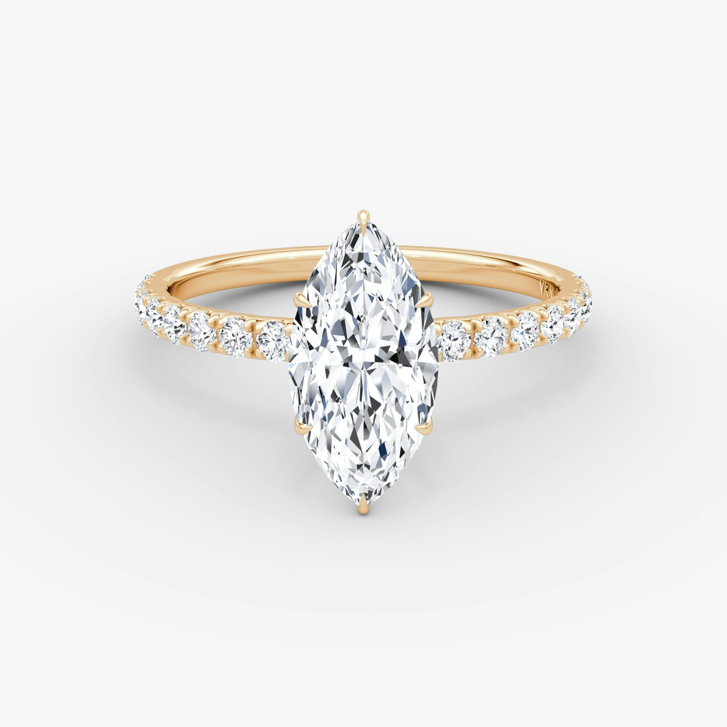 V | Marquise | 14k | Oro rosa | bandAccent: Pavé | diamondOrientation: vertical | caratWeight: other