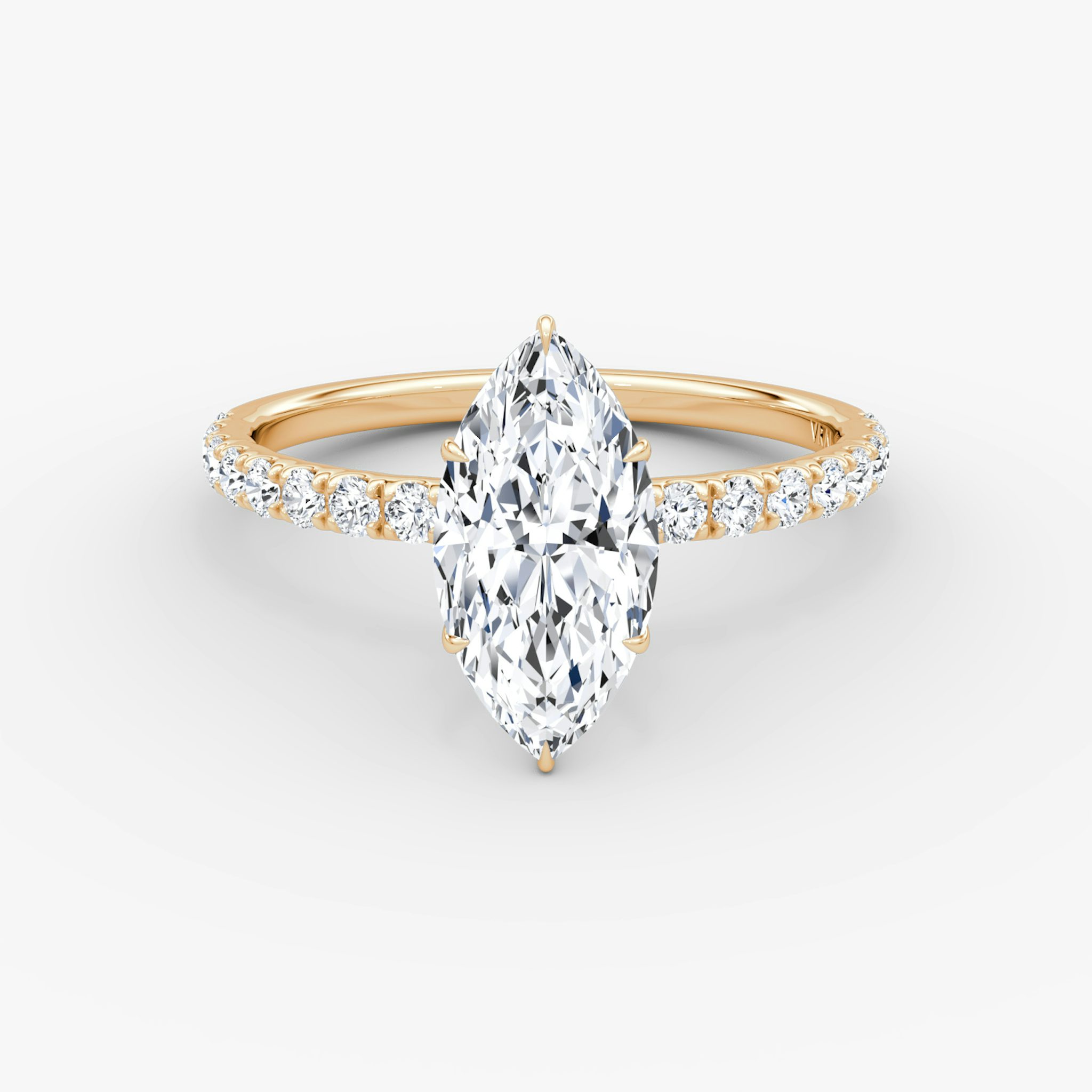 V | Marquise | 14k | Roségold | bandAccent: Mit Pavé-Besatz | diamondOrientation: vertical | caratWeight: other