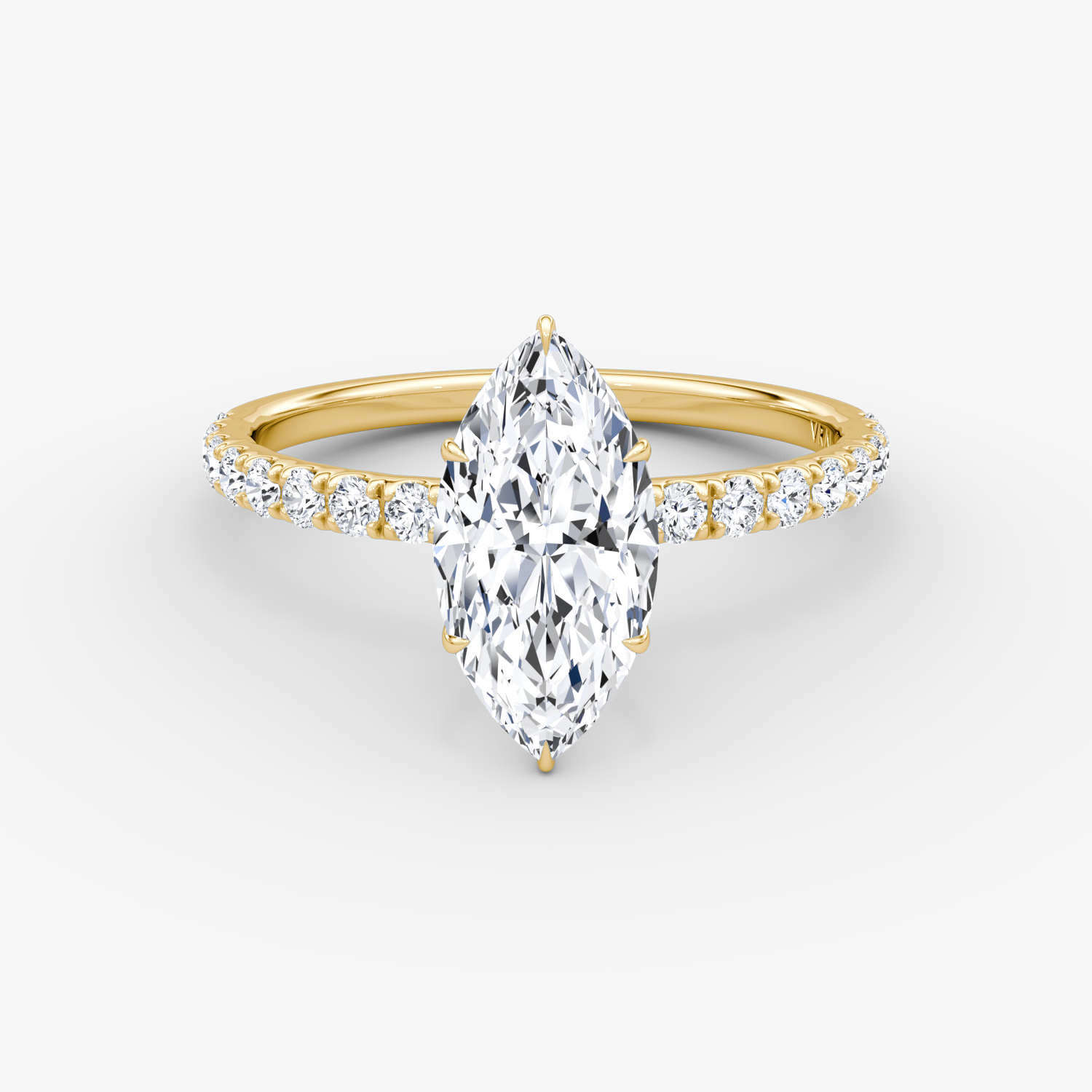 V | Marquise | 18k | Oro amarillo | bandAccent: Pavé | diamondOrientation: vertical | caratWeight: other