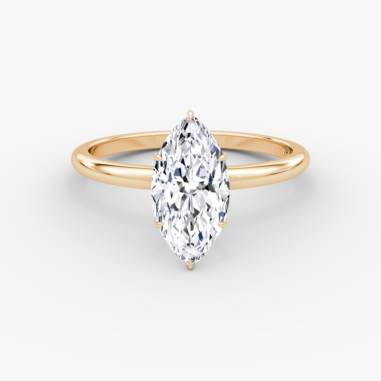 V | Marquise | 14k | Oro rosa | bandAccent: Simple | diamondOrientation: vertical | caratWeight: other