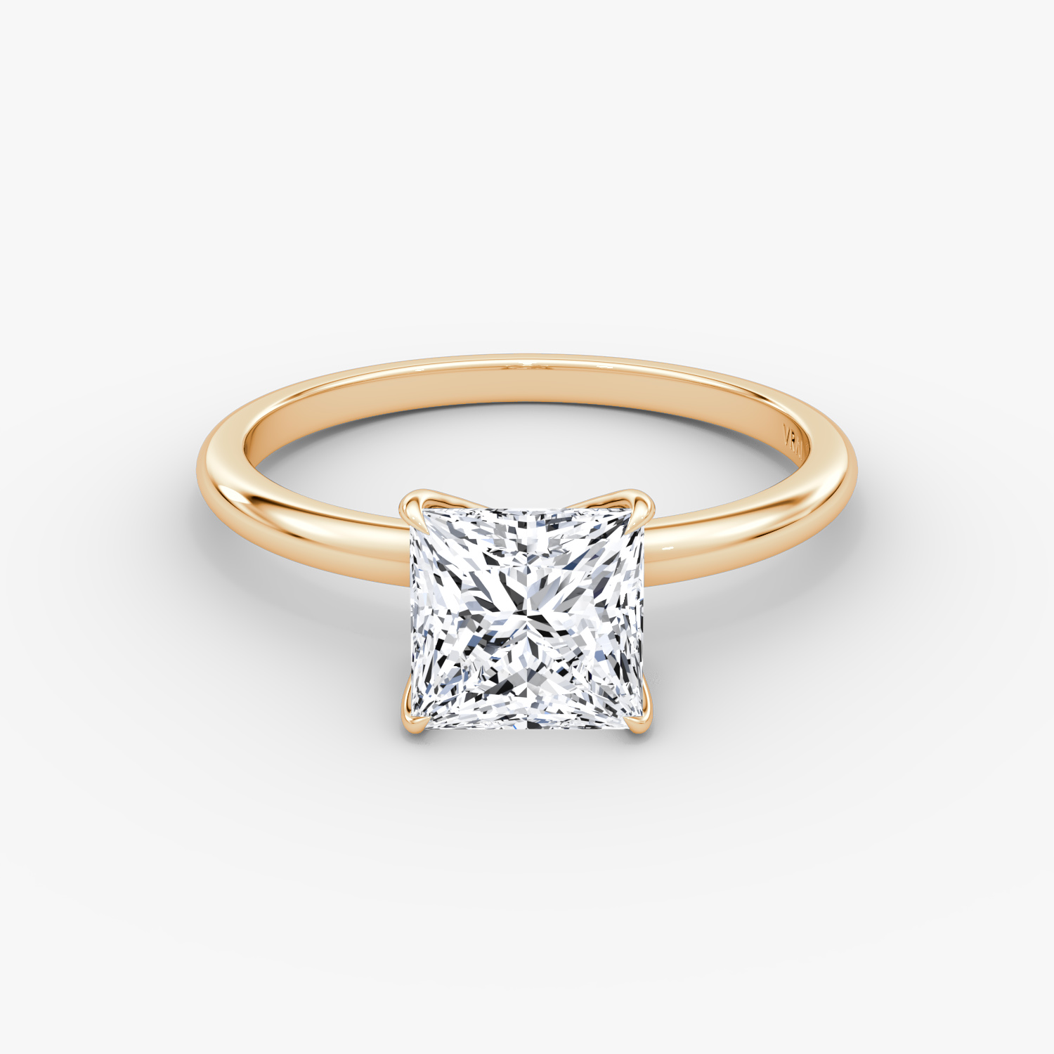 V | Princesa | 14k | Oro rosa | bandAccent: Simple | diamondOrientation: vertical | caratWeight: other