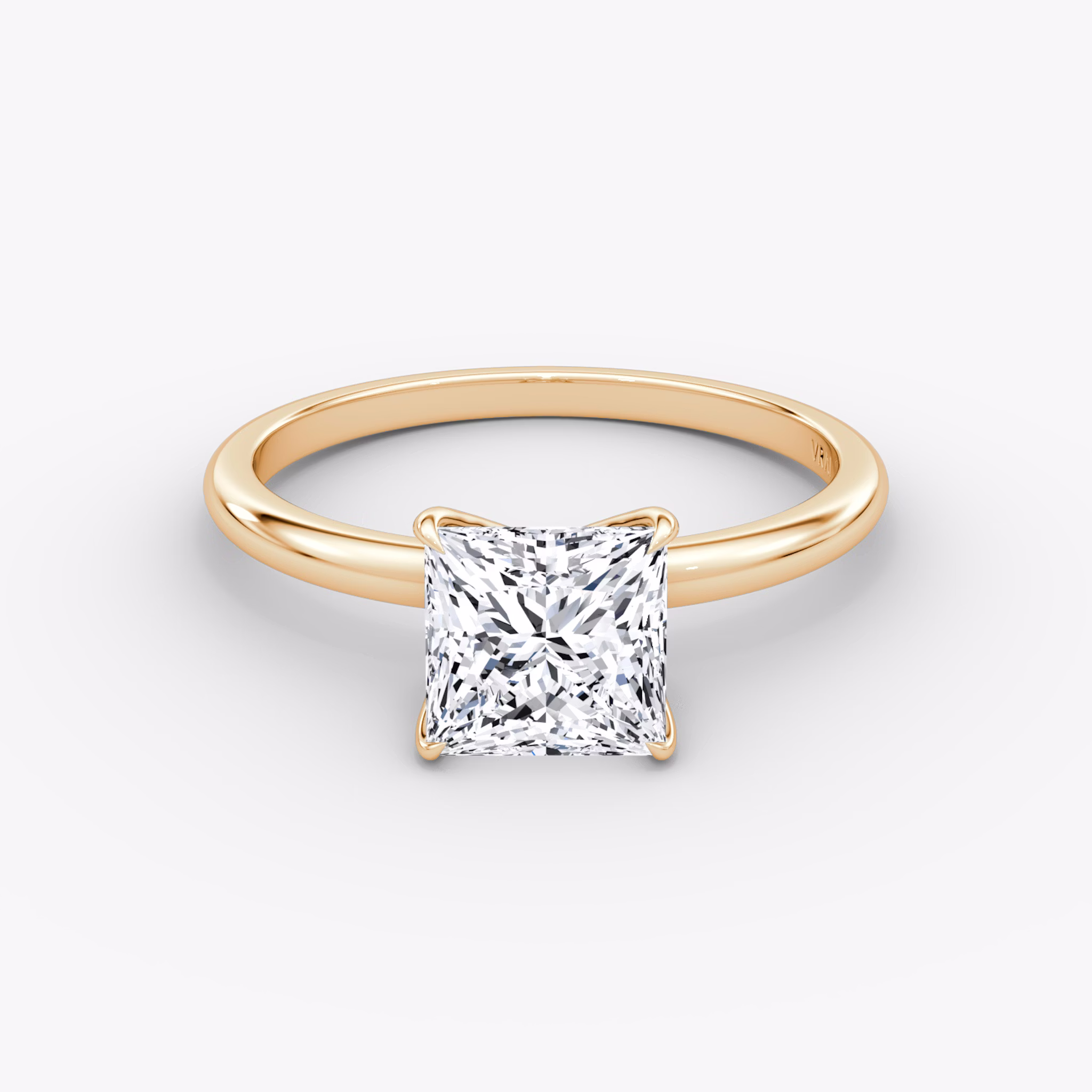 V | Princess | 14k | Roségold | bandAccent: Ohne Pavé-Besatz | diamondOrientation: vertical | caratWeight: other
