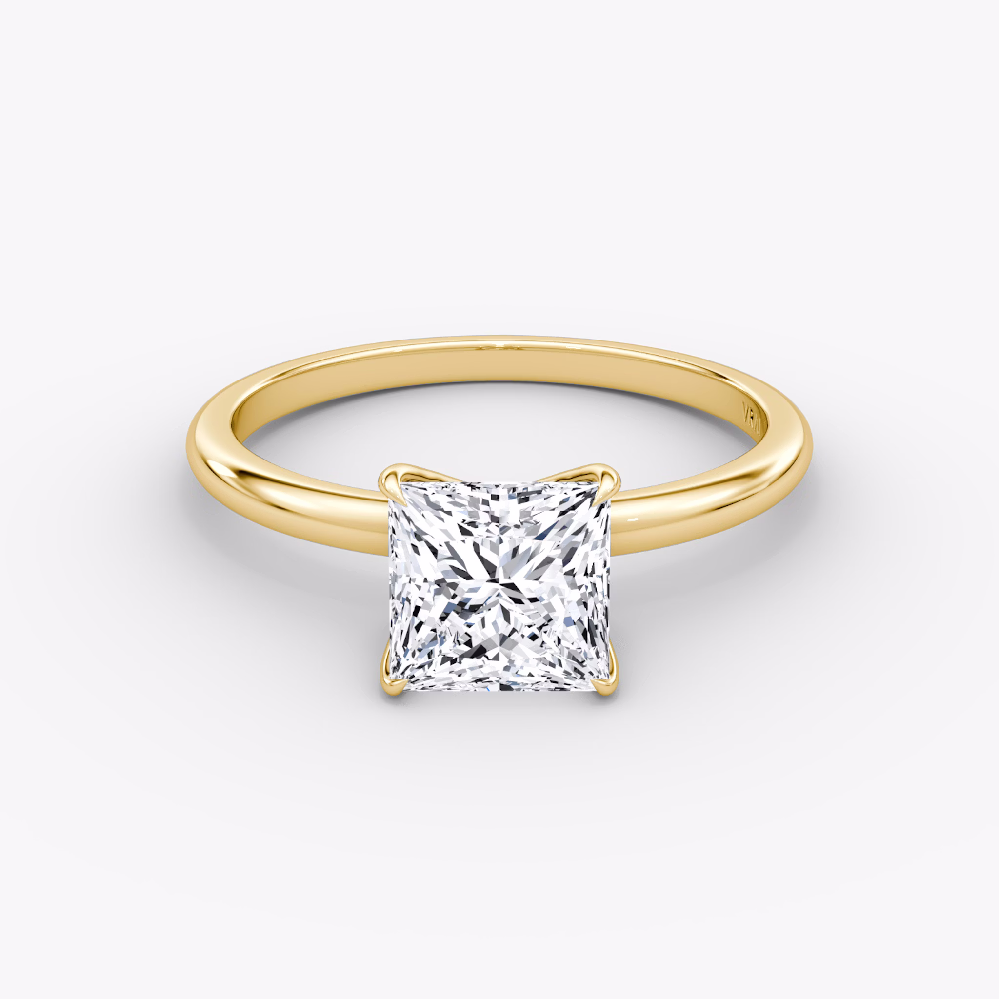 V | Princess | 18k | Gelbgold | bandAccent: Ohne Pavé-Besatz | diamondOrientation: vertical | caratWeight: other