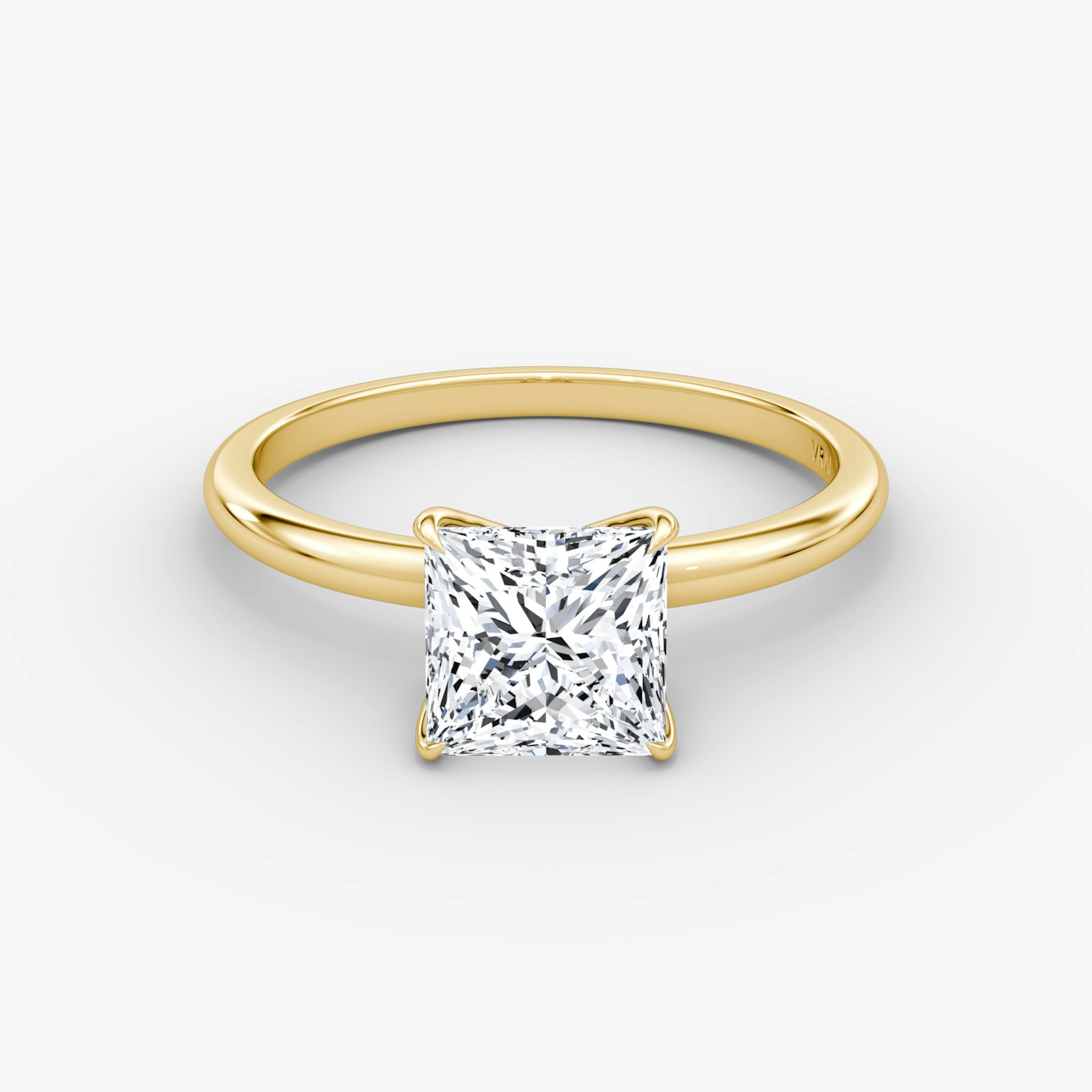 V | Princess | 18k | Gelbgold | bandAccent: Ohne Pavé-Besatz | diamondOrientation: vertical | caratWeight: other