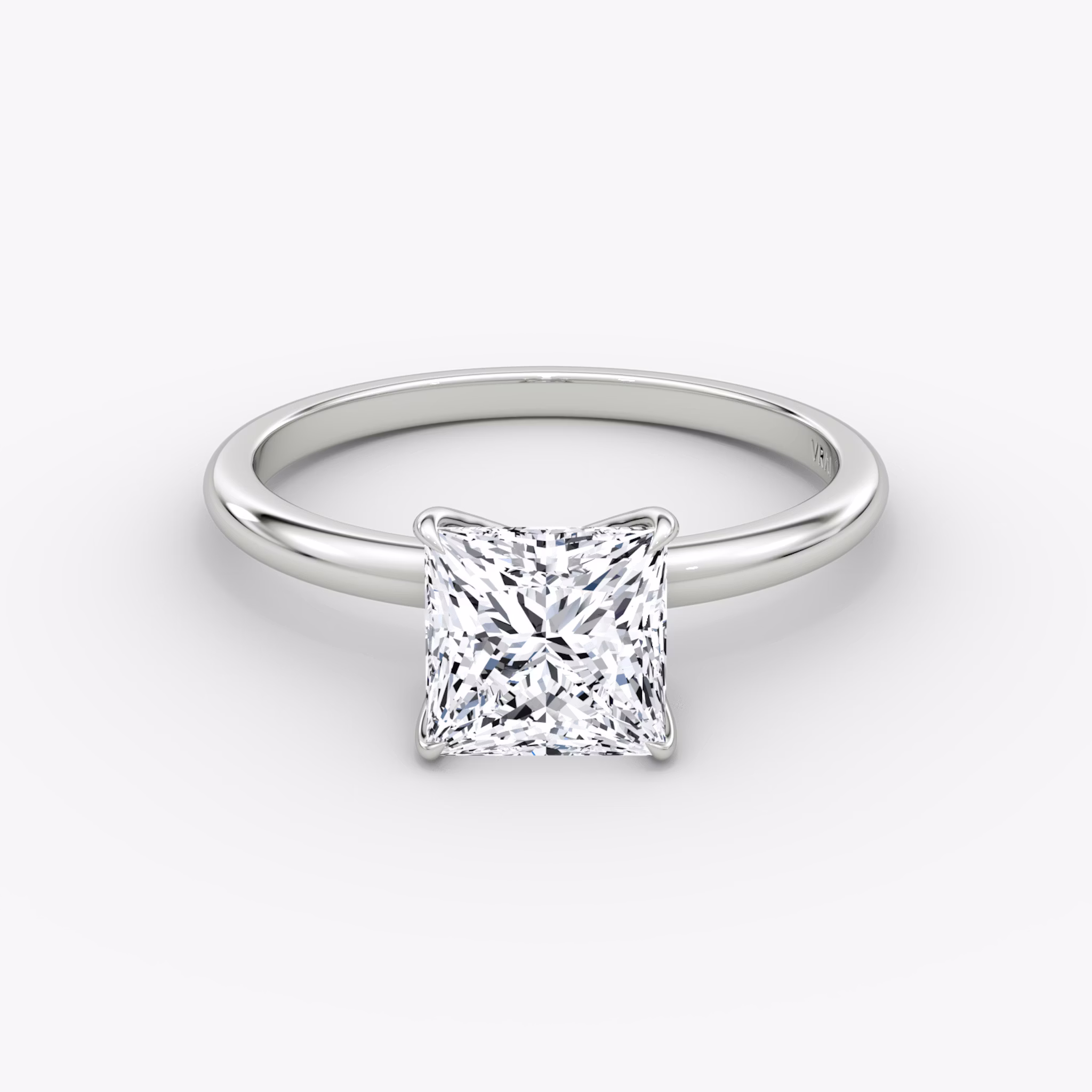 V | Princess | Platin | bandAccent: Ohne Pavé-Besatz | diamondOrientation: vertical | caratWeight: other