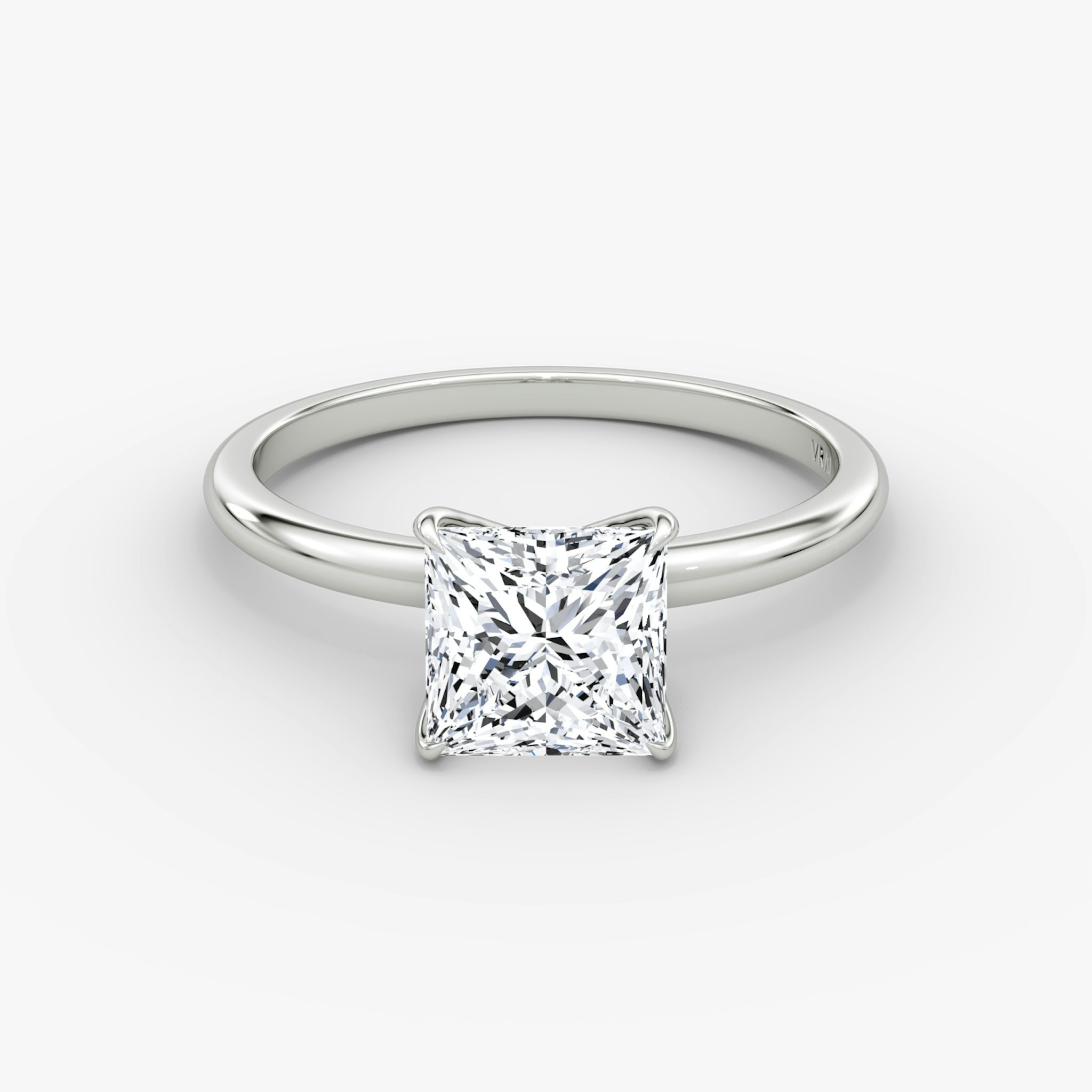 V | Princess | Platin | bandAccent: Ohne Pavé-Besatz | diamondOrientation: vertical | caratWeight: other