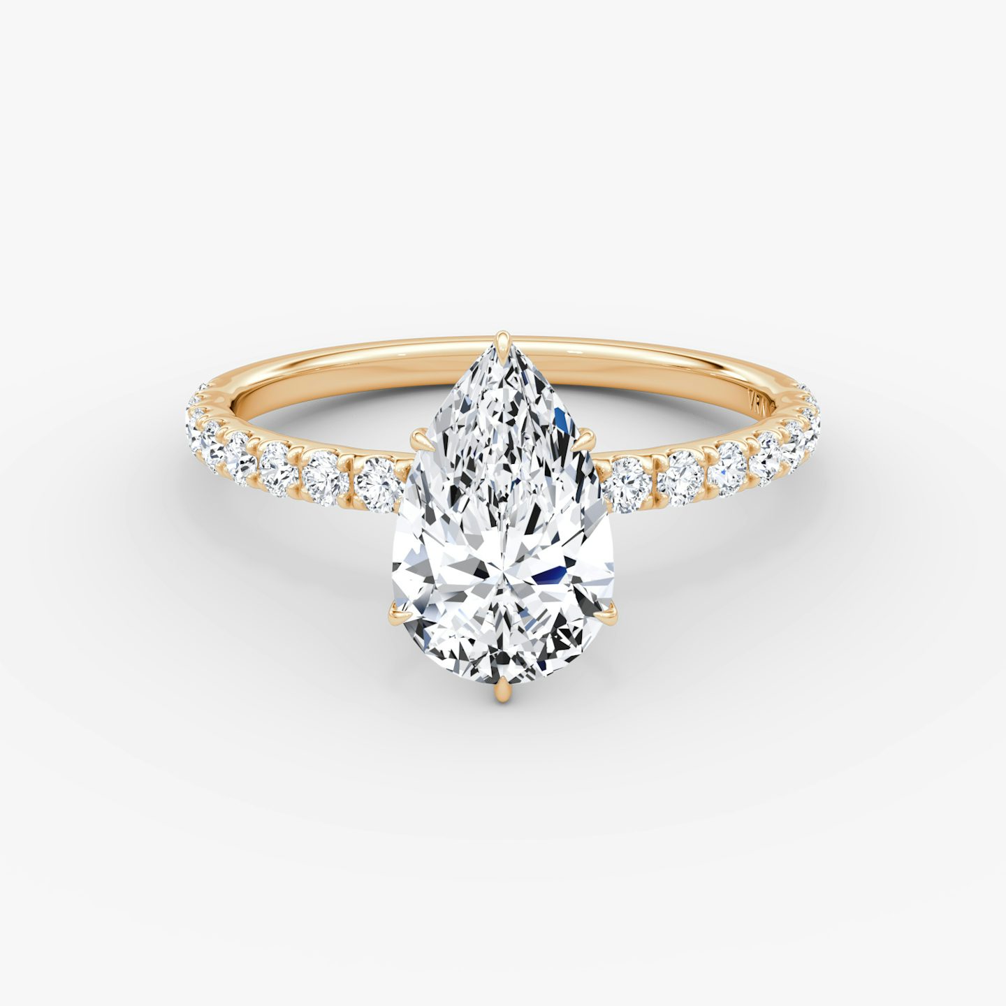 V | Pera | 14k | Oro rosa | bandAccent: Pavé | diamondOrientation: vertical | caratWeight: other