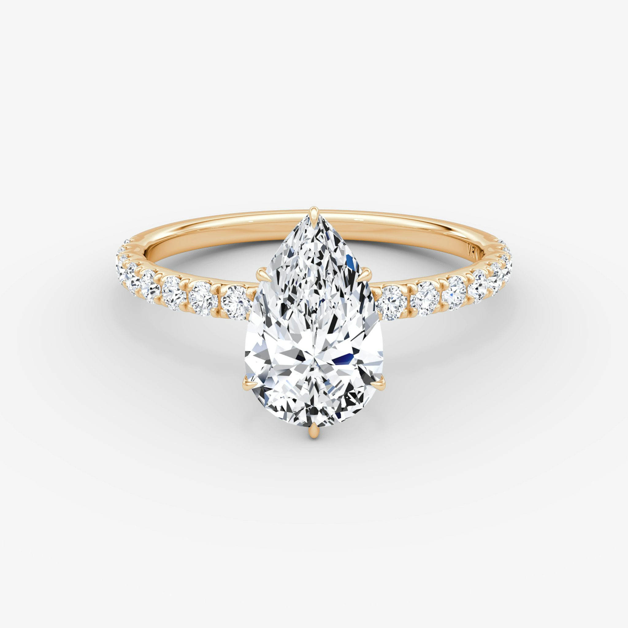 V | Pera | 14k | Oro rosa | bandAccent: Pavé | diamondOrientation: vertical | caratWeight: other