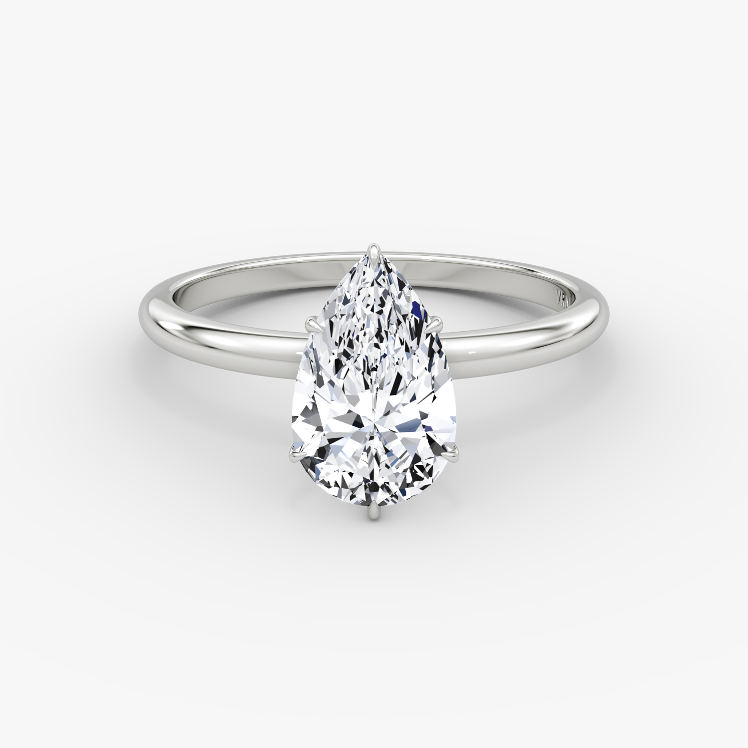 V | Tropfen | Platin | bandAccent: Ohne Pavé-Besatz | diamondOrientation: vertical | caratWeight: other