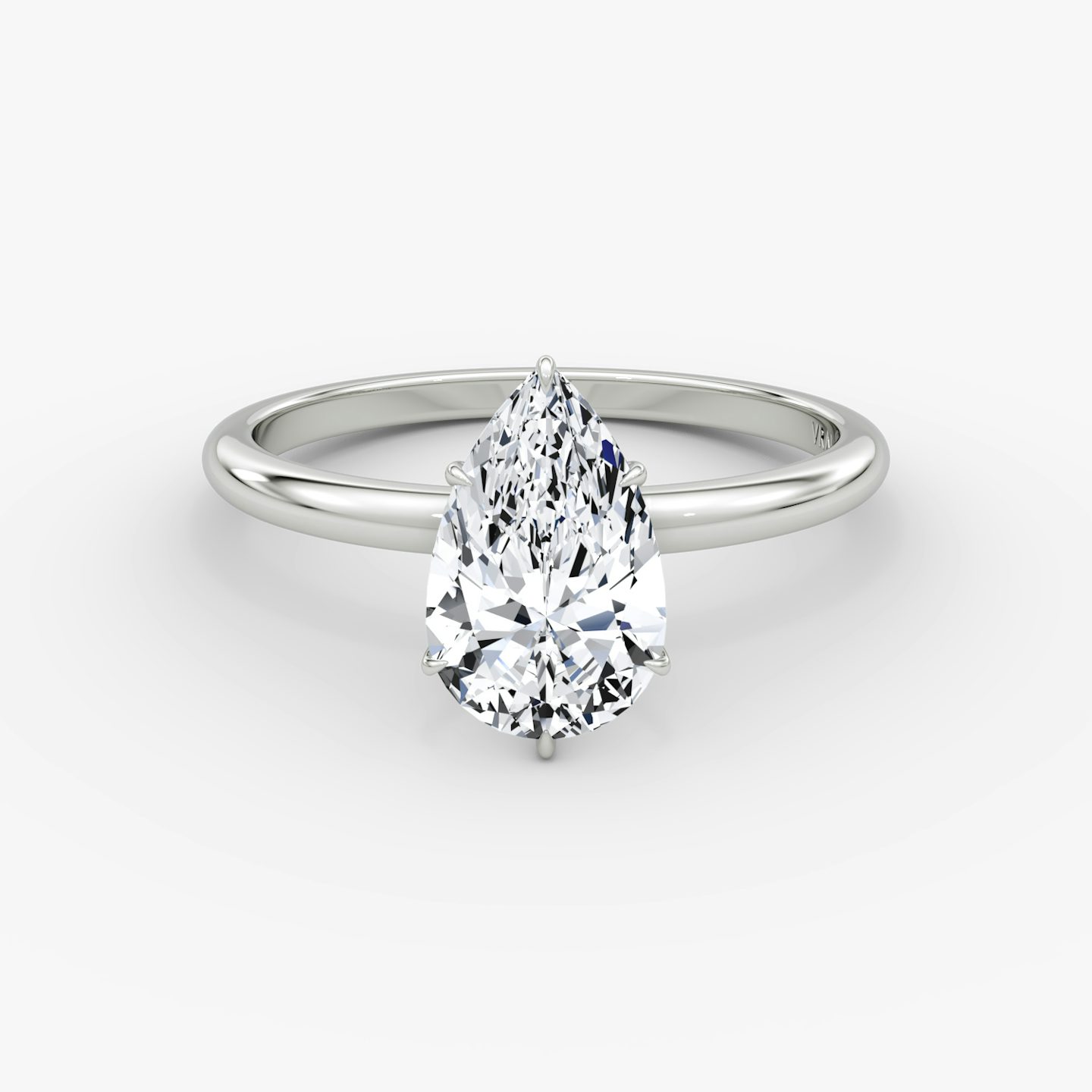 V | Tropfen | Platin | bandAccent: Ohne Pavé-Besatz | diamondOrientation: vertical | caratWeight: other