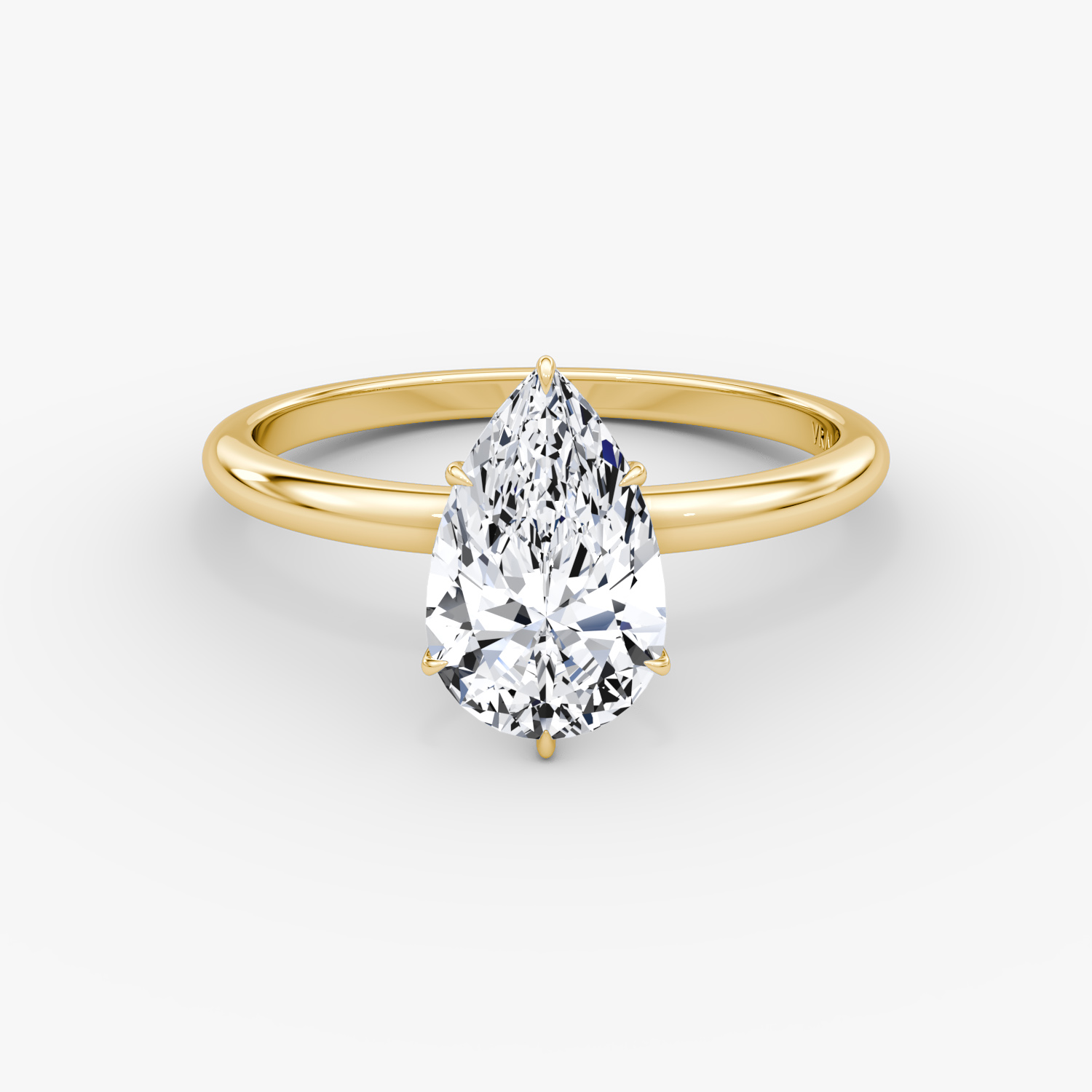 V | Pera | 18k | Oro amarillo | bandAccent: Simple | diamondOrientation: vertical | caratWeight: other