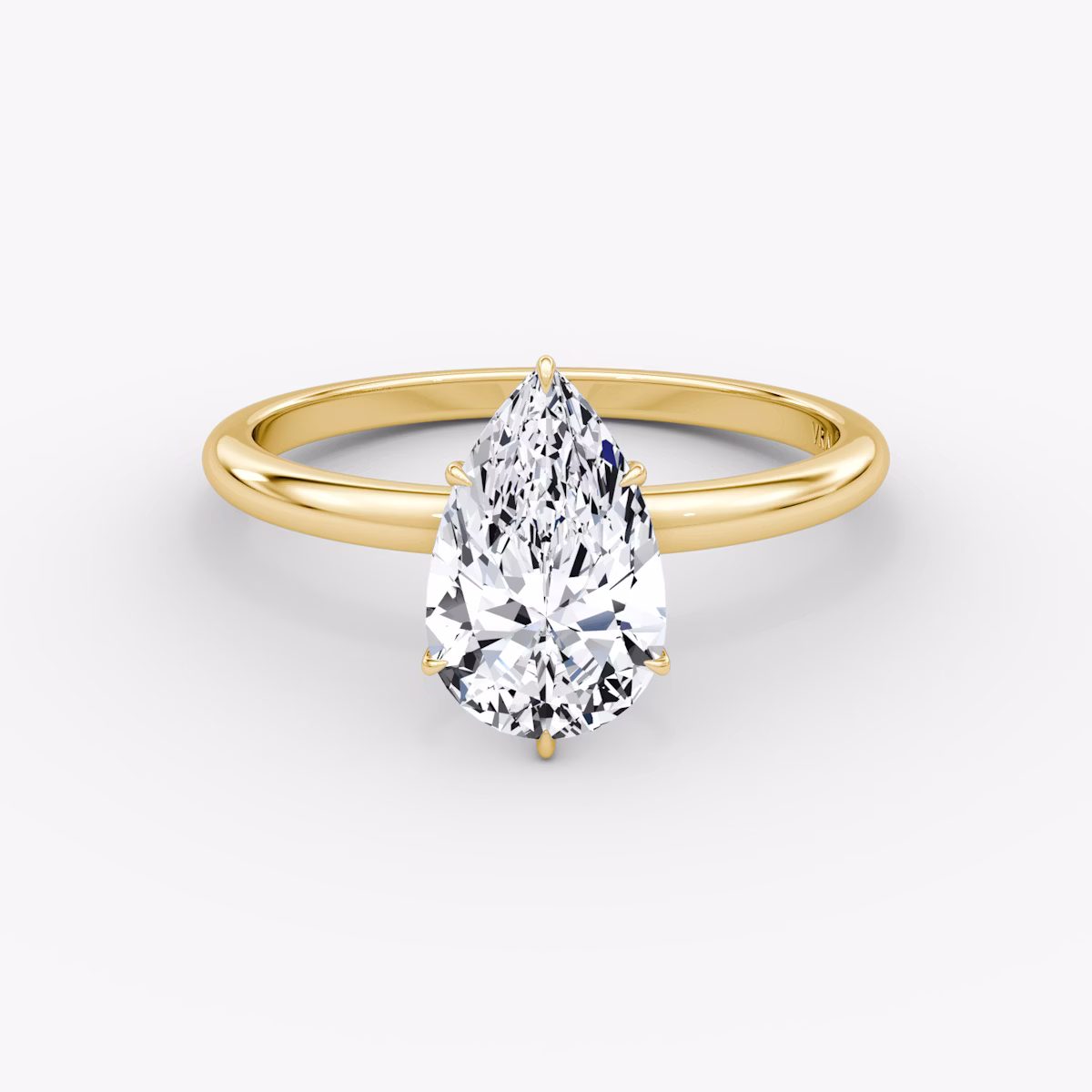 V | Pera | 18k | Oro amarillo | bandAccent: Simple | diamondOrientation: vertical | caratWeight: other