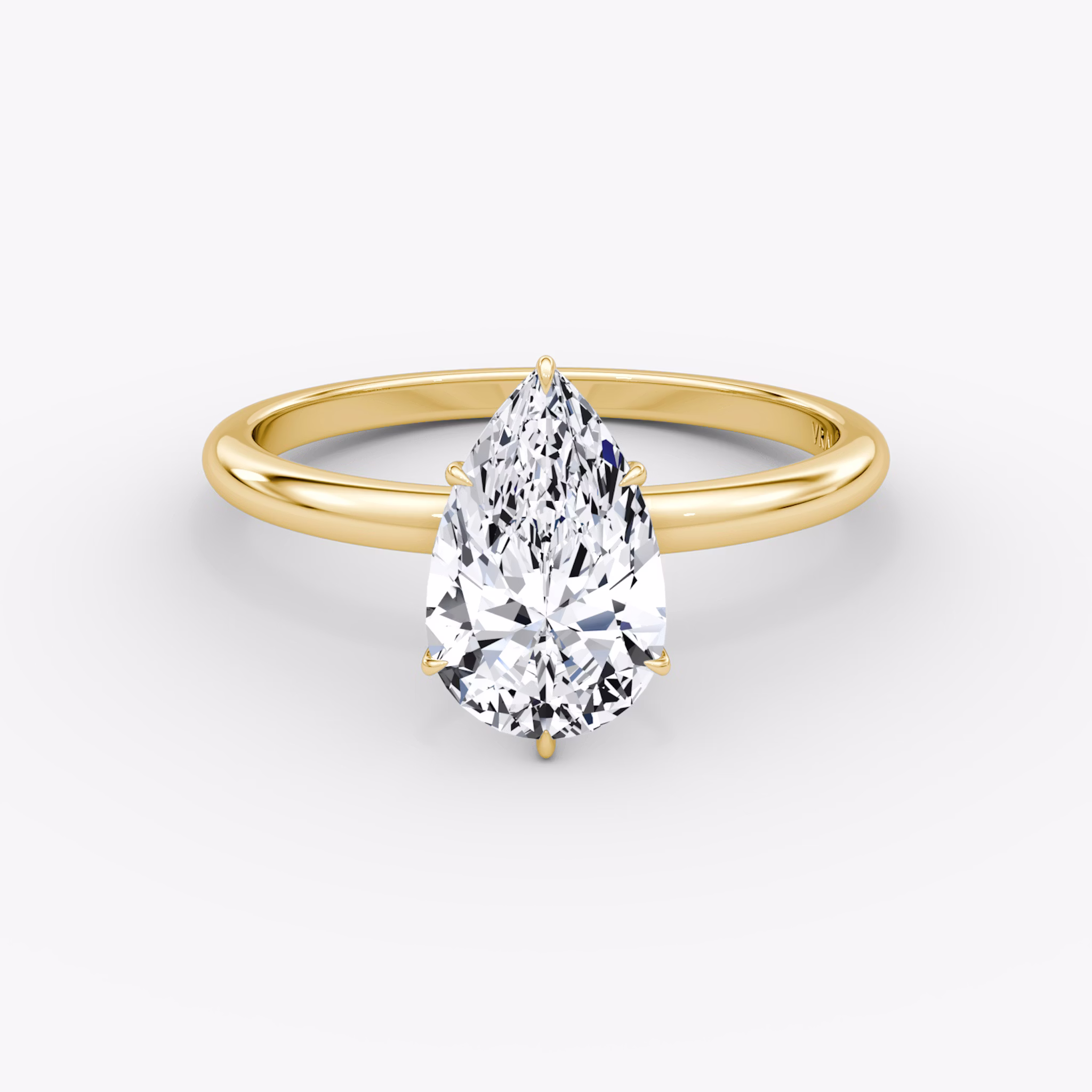 V | Pera | 18k | Oro amarillo | bandAccent: Simple | diamondOrientation: vertical | caratWeight: other