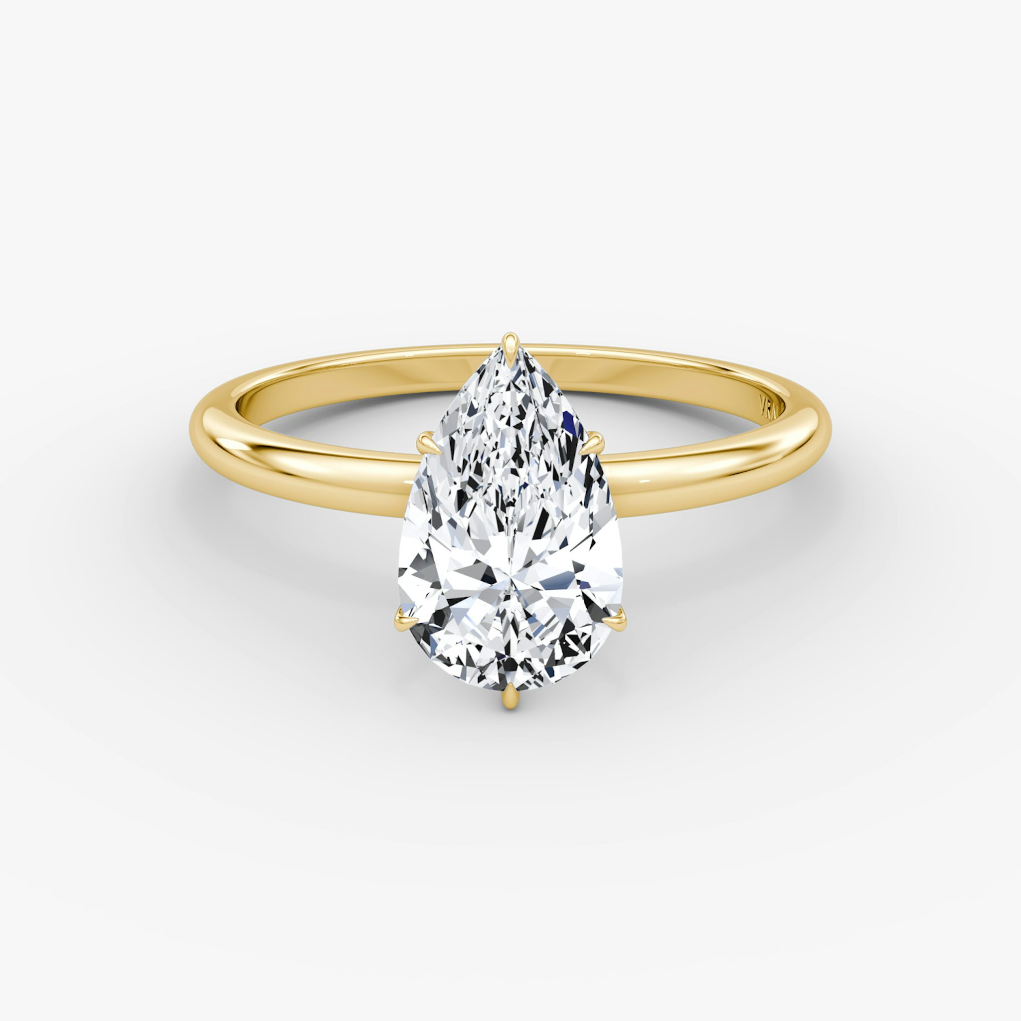 V | Pera | 18k | Oro amarillo | bandAccent: Simple | diamondOrientation: vertical | caratWeight: other