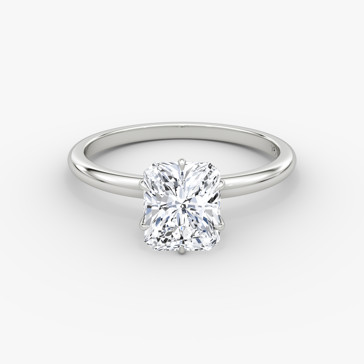 V | Radiante | Platino | bandAccent: Simple | diamondOrientation: vertical | caratWeight: other
