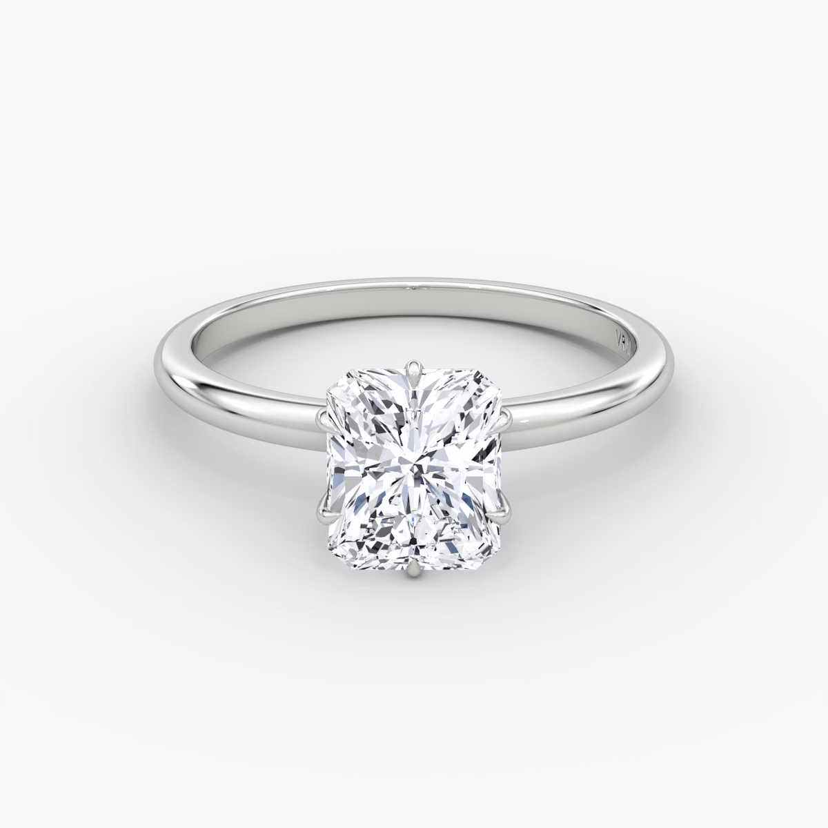 V | Radiante | Platino | bandAccent: Simple | diamondOrientation: vertical | caratWeight: other