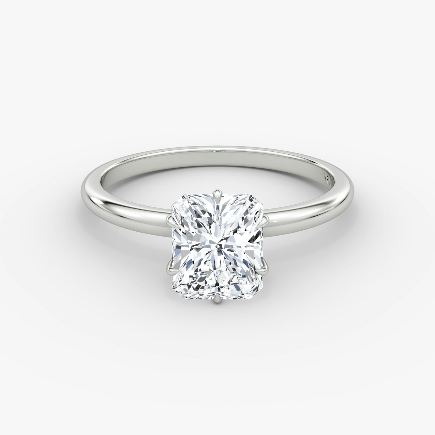 V | Radiante | Platino | bandAccent: Simple | diamondOrientation: vertical | caratWeight: other