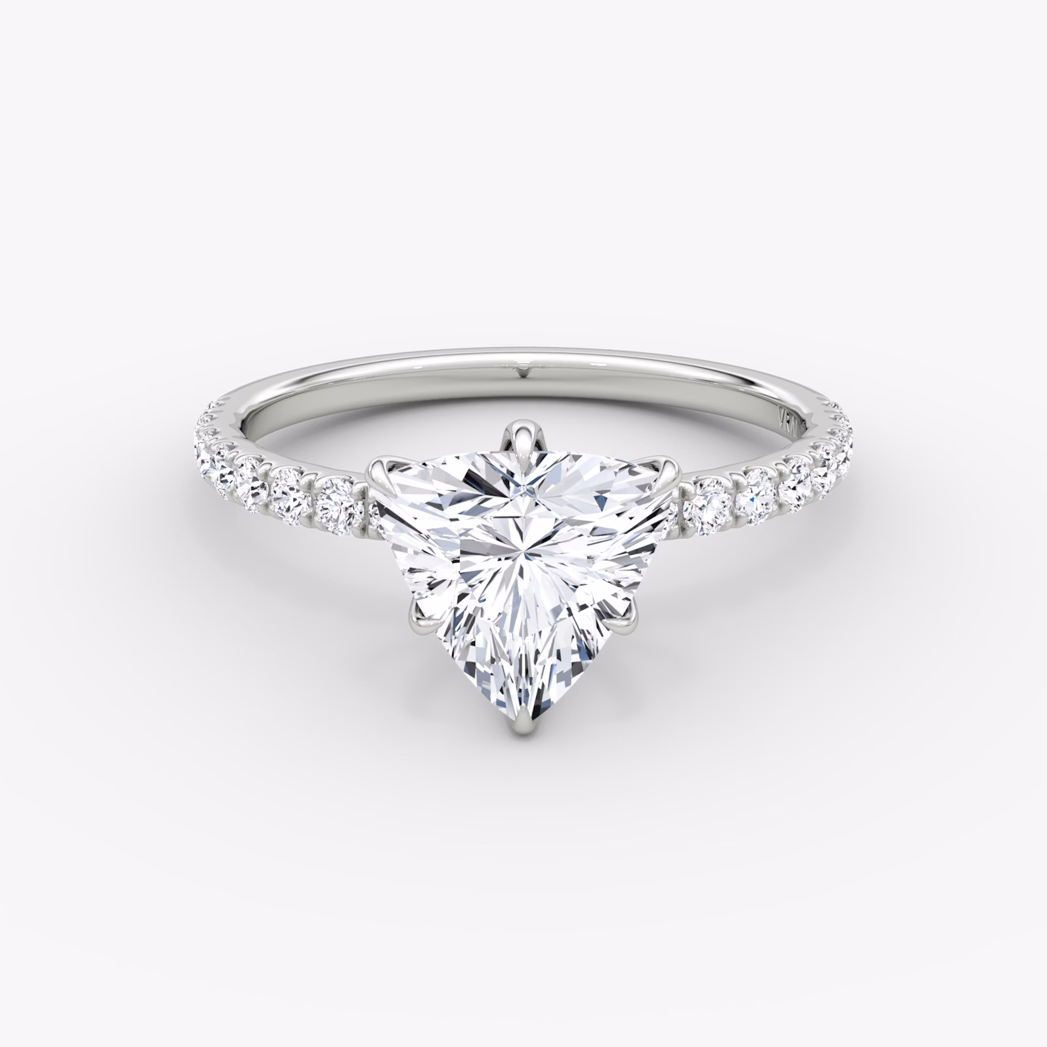 V | Trillant | 18k | Weißgold | bandAccent: Mit Pavé-Besatz | diamondOrientation: vertical | caratWeight: other